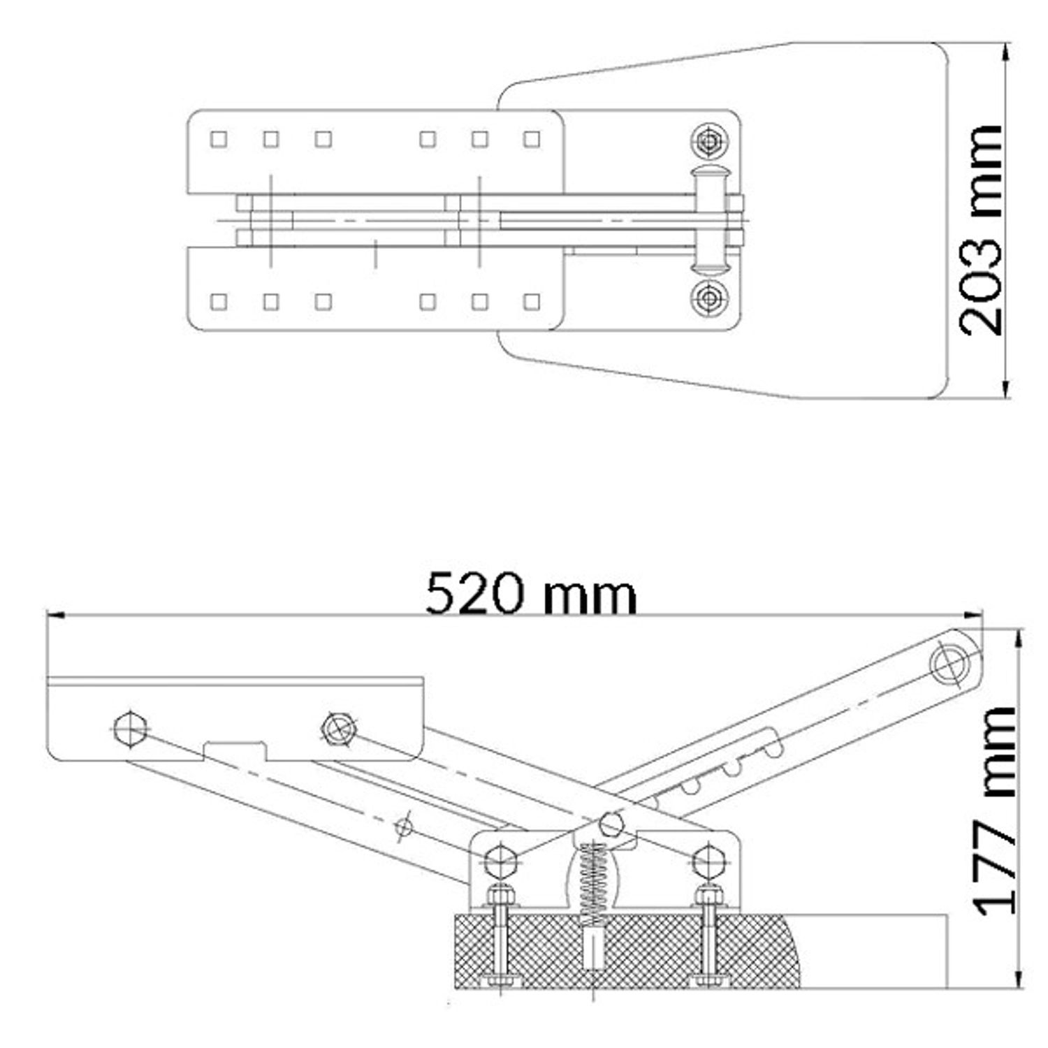 Motorfeste maks. 35 kg i aluminium med motorplate av PVC