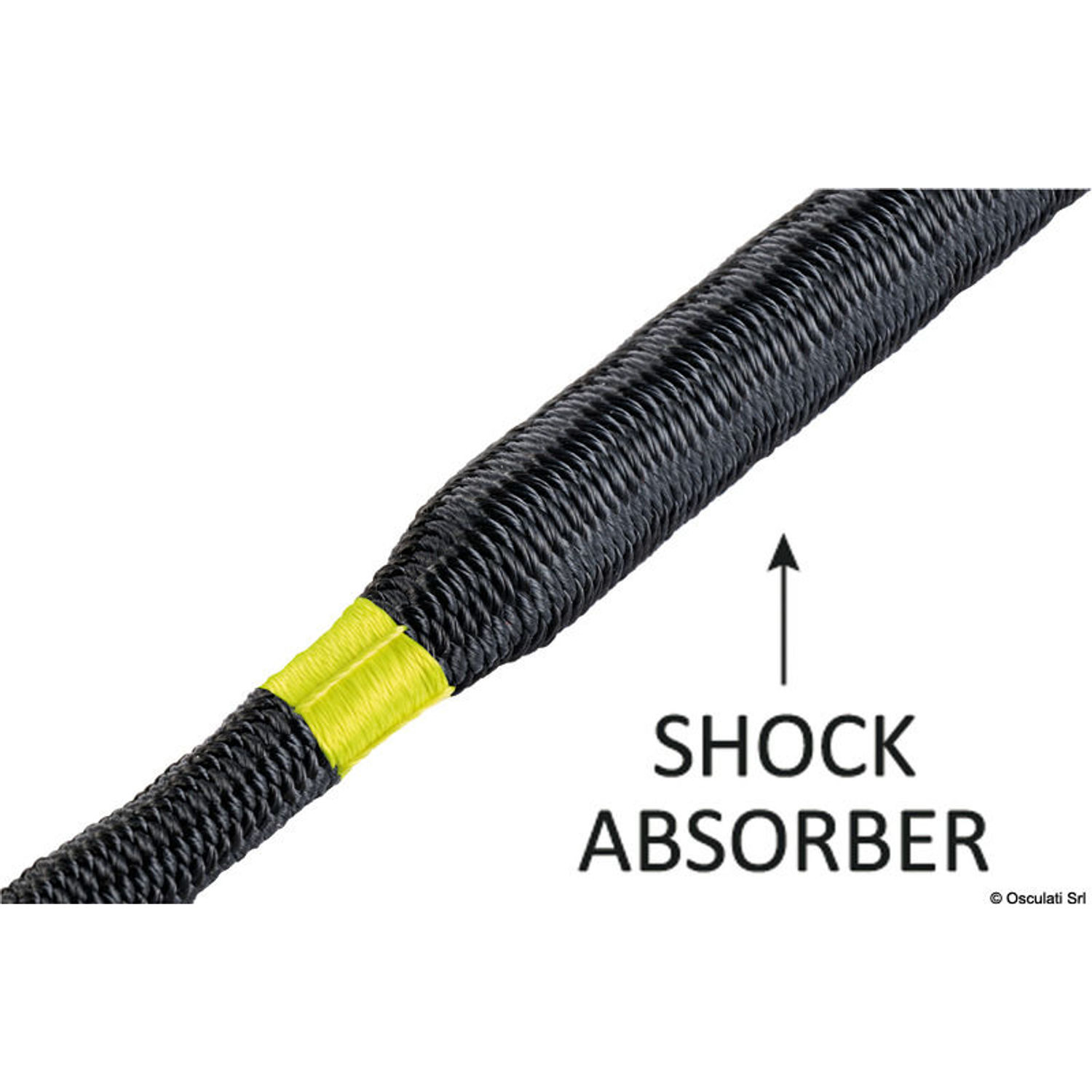 Fortøyningstau med integrert fortøyningsdemper 14mm x 10m