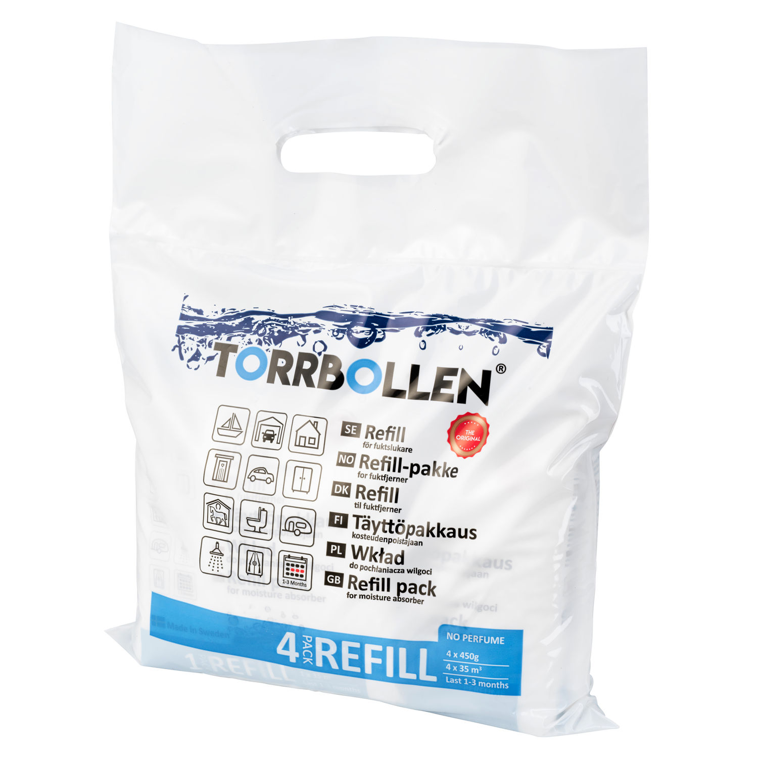 Torrbollen Refill 4 pk Fuktsluker