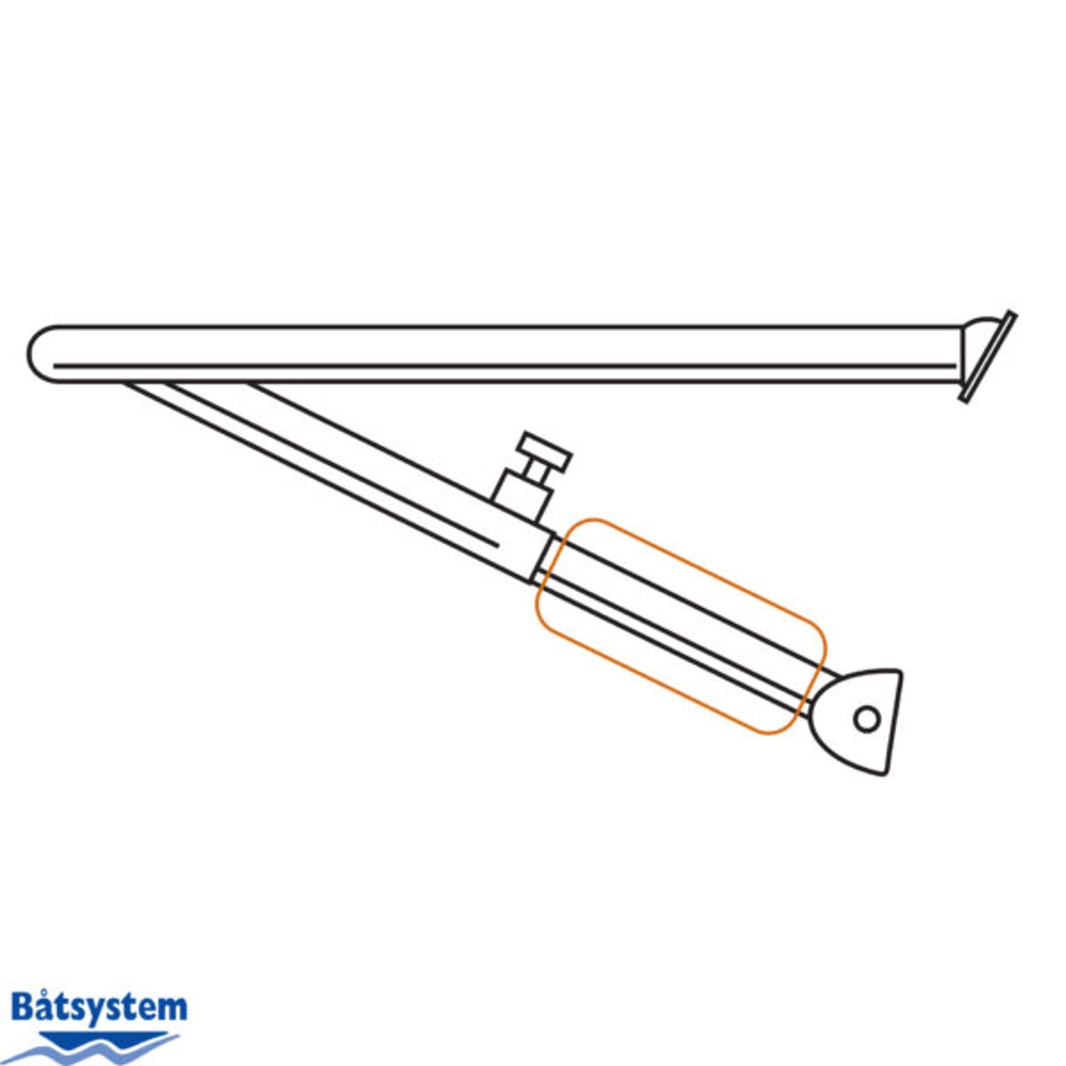 Støttestag til Badeplatform Ø22 mm 350 mm