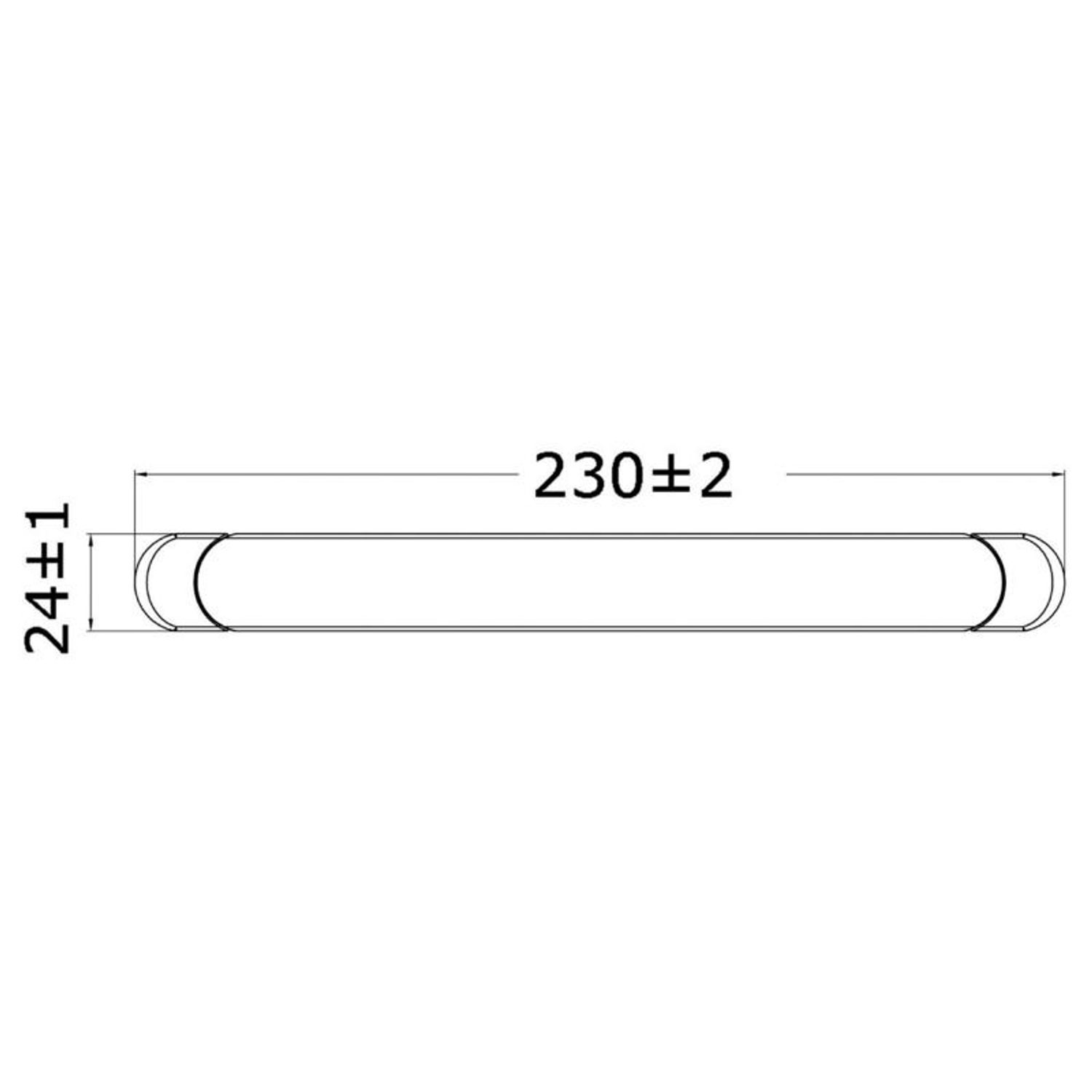 Frittstående LED-armatur hvit 230x24x11 mm