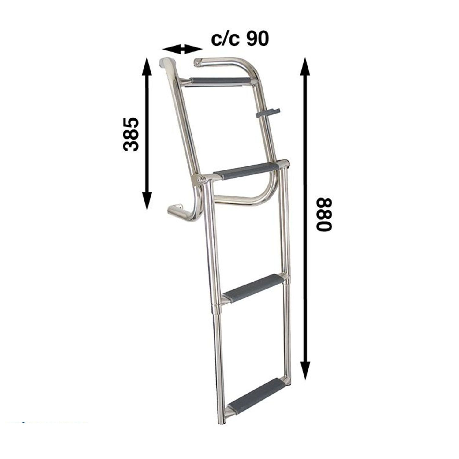 Båtsystem Stige til Agterstavn 4 Trin 88X26cm