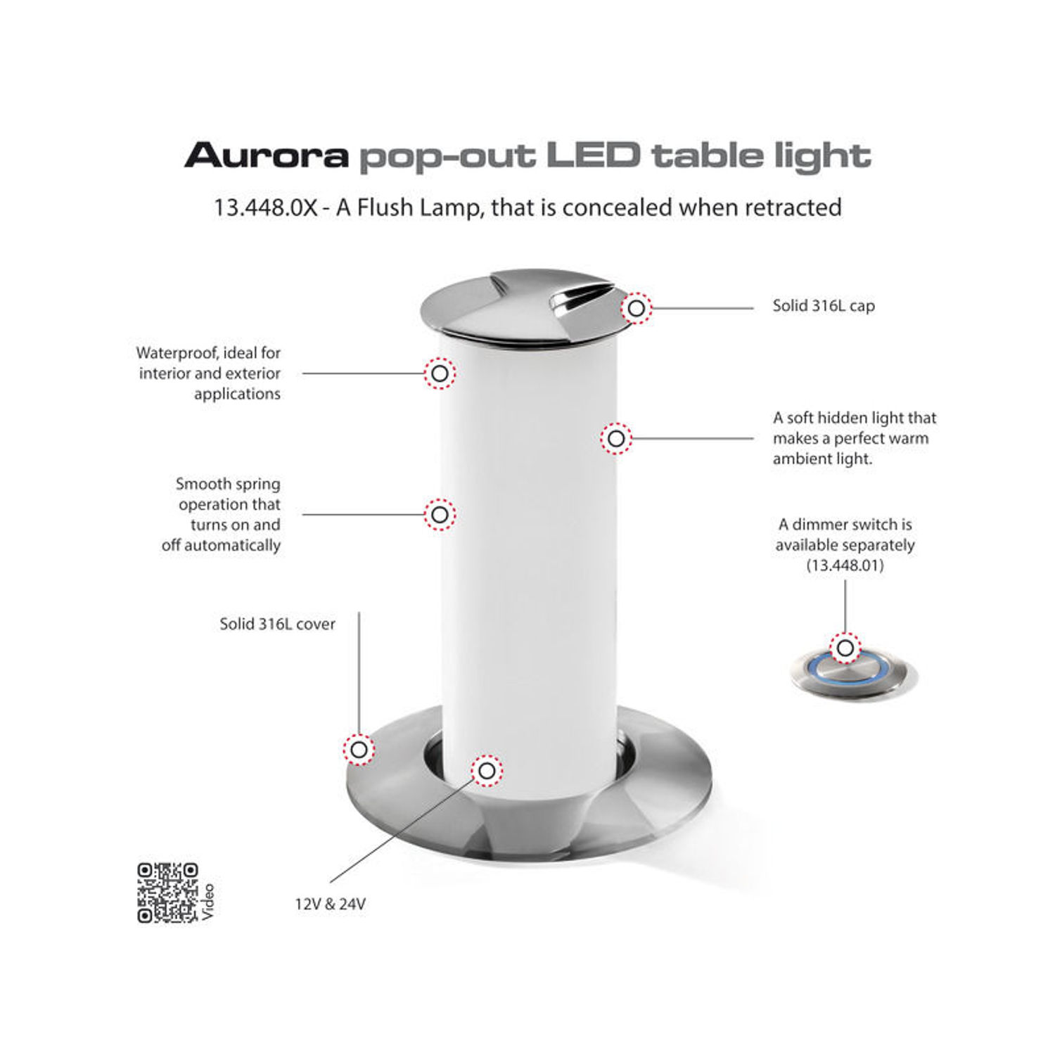 Aurora pop-up LED-bordslampa