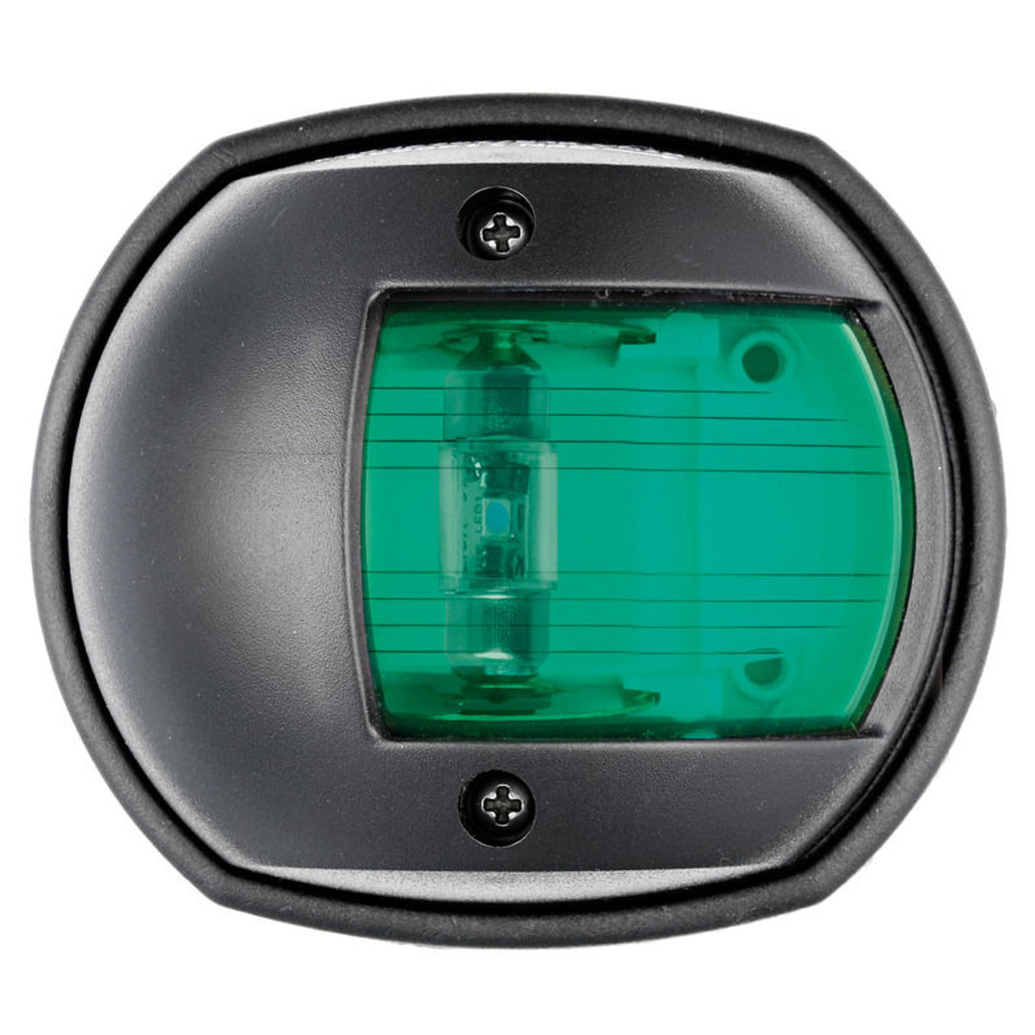 Compact svart/112.5° styrbordlanterne LED