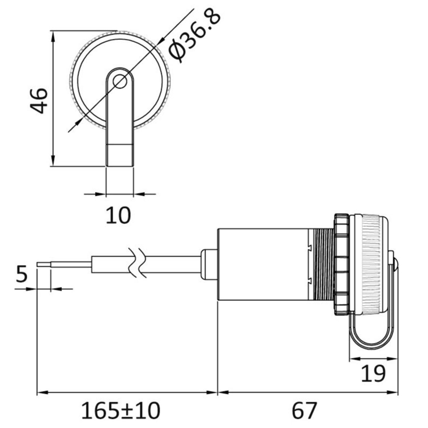 Vattentätt USB-A + USB+C-uttag med lock