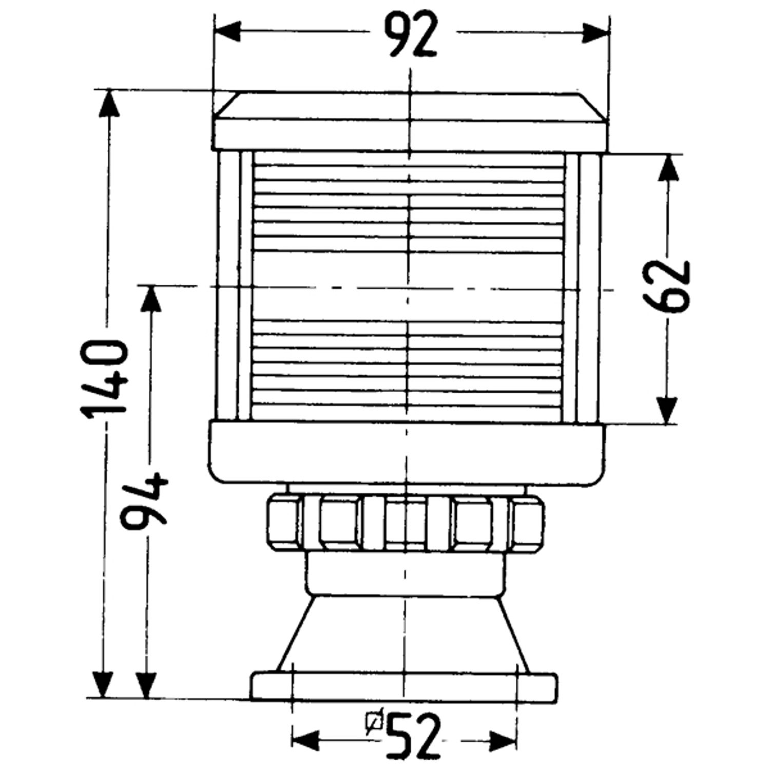 DHR Styr-/bagbord lanterne på fod