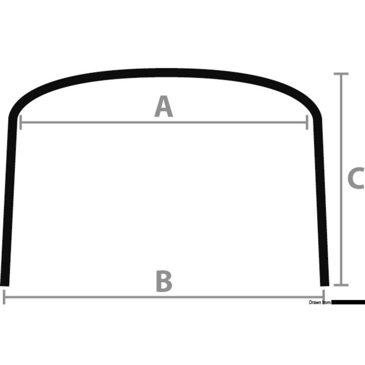 3-bågs hopfällbar bimini Ø 22 mm 170/180 cm vit