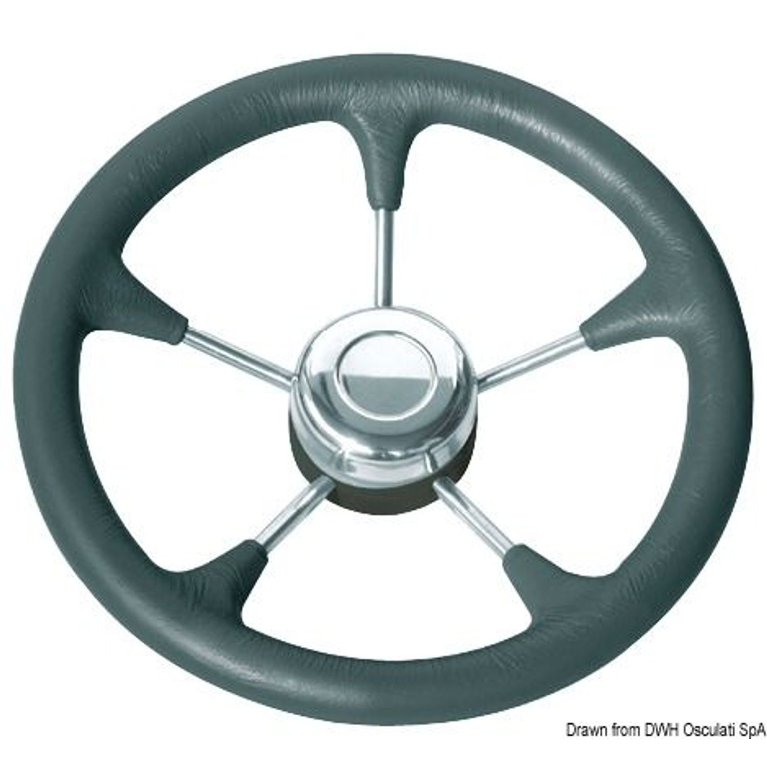 Polyuretanrat med SS-eger Ø 280 mm sort