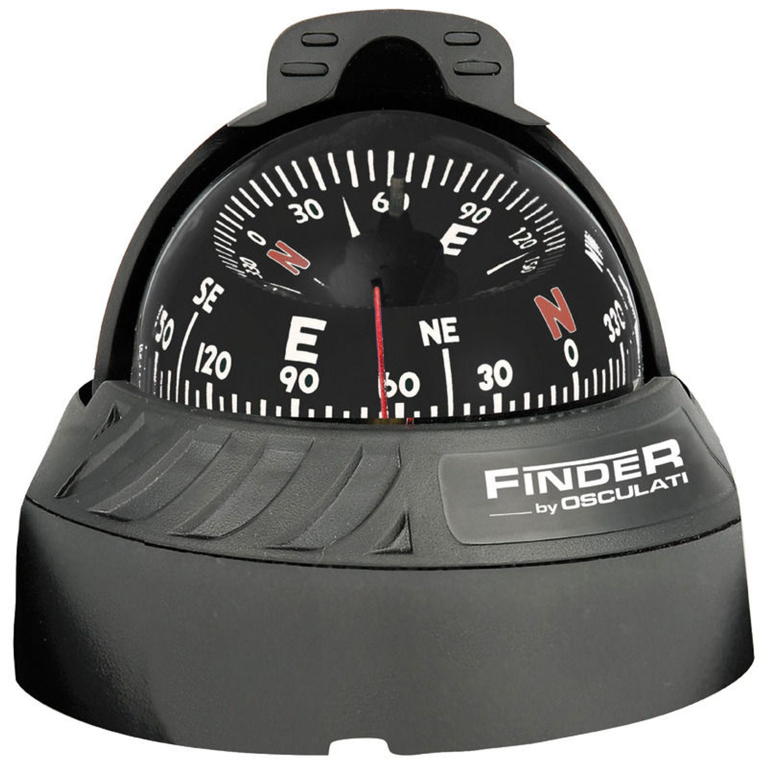 Finder kompas 2" 5/8 topmonteret sort/sort