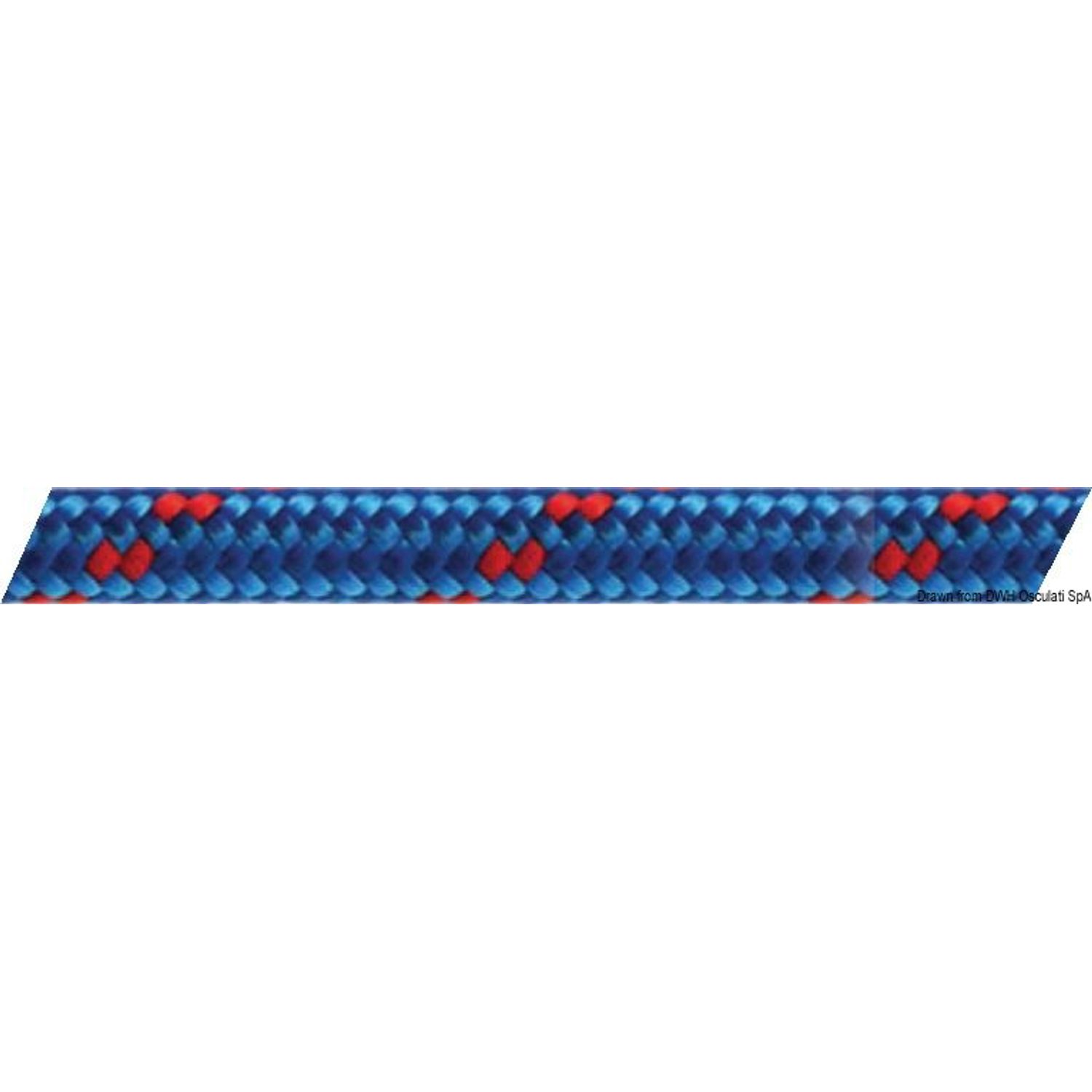 Dubbelflätad blå 10 mm