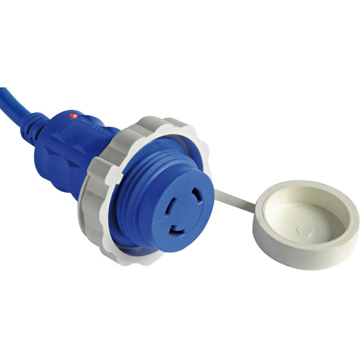 Formontert støpsel + kabel hvit 10 m 16 A