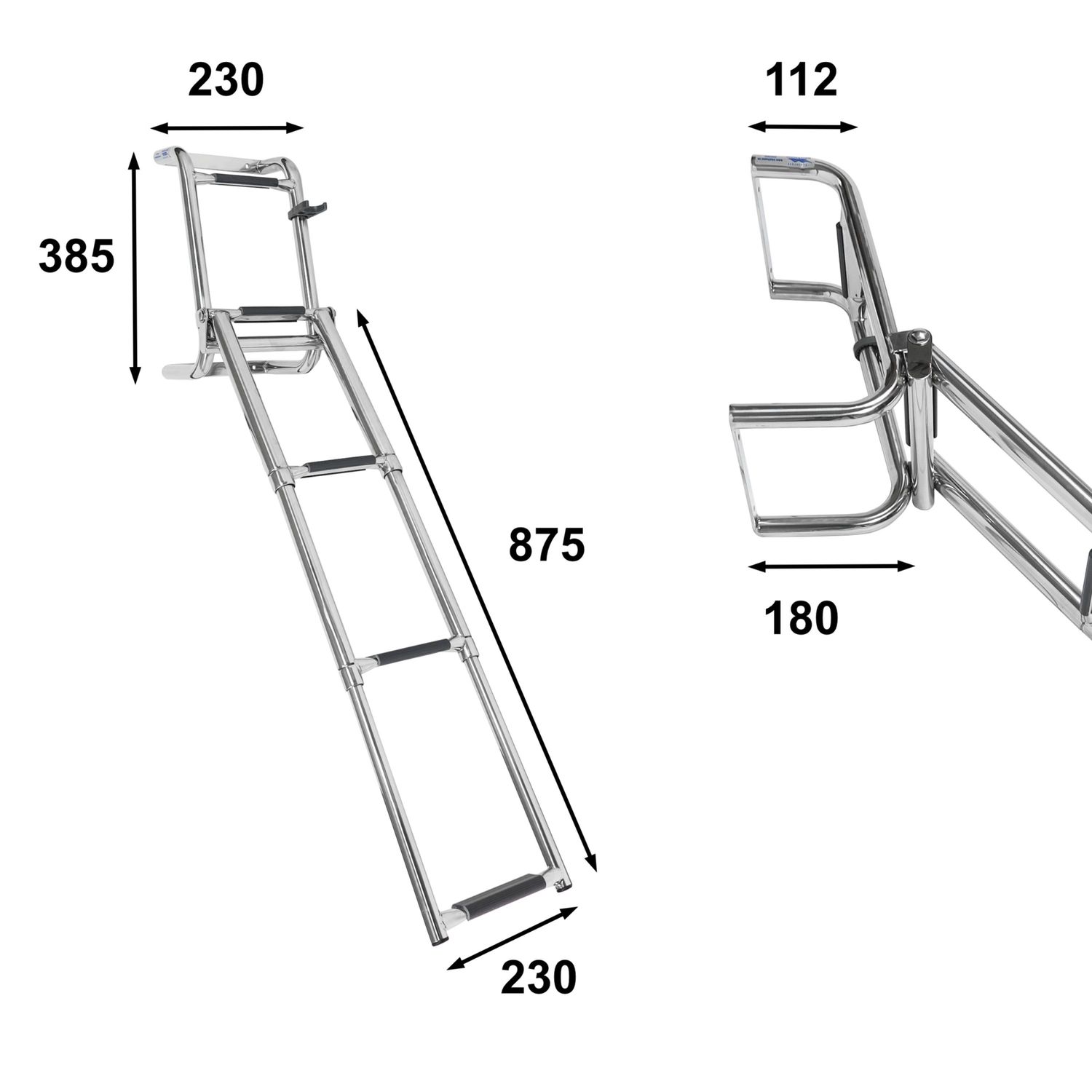 Båtsystem Foldbar Badestige 5 Trin 85X23cm