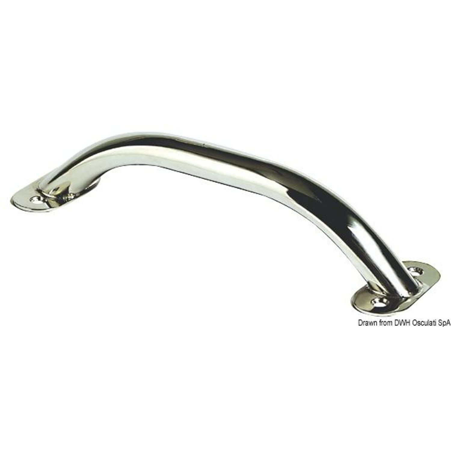 Ovalt rørhåndrekke AISI316 19x25 mm 750 mm