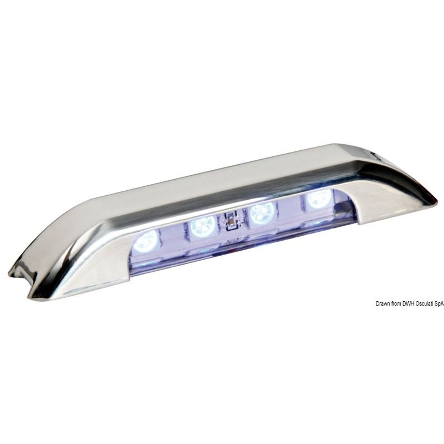 Blått LED courtesylys med frontpanel