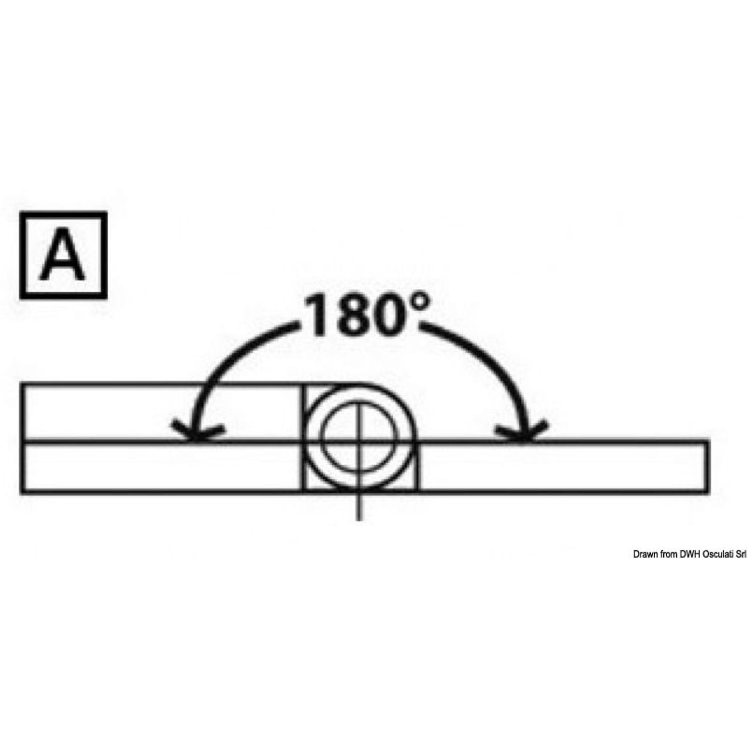 Hengsel B 95% AISI316 141x29 mm