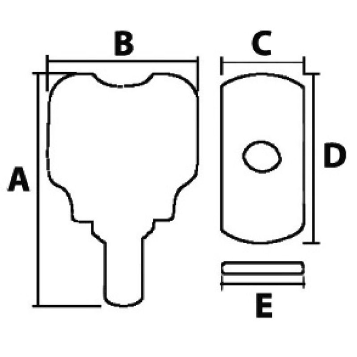 Hvidt reservehåndtag L66