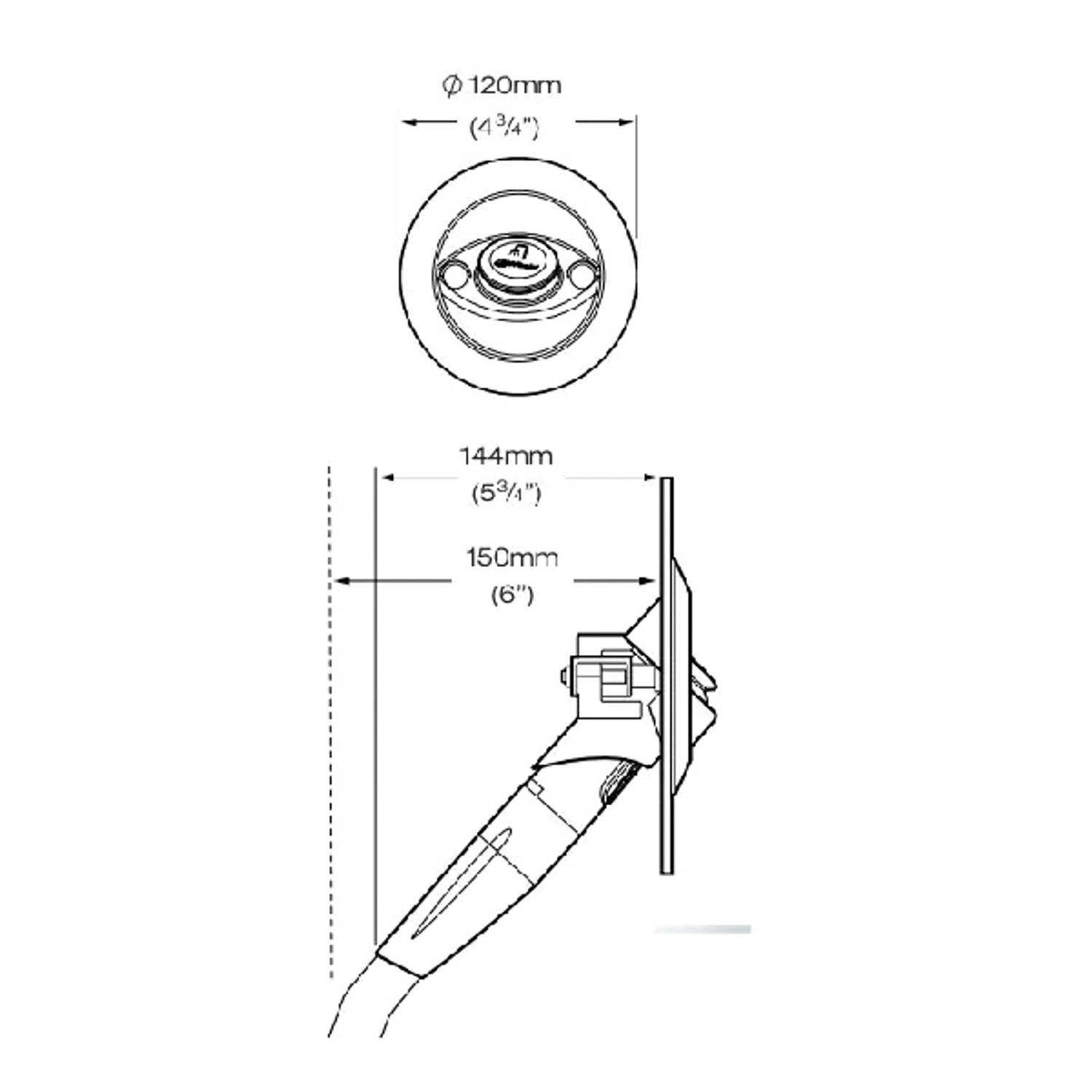 Whale Twist Deck Shower hvid/grå, lige/skrå, 2,5m slange