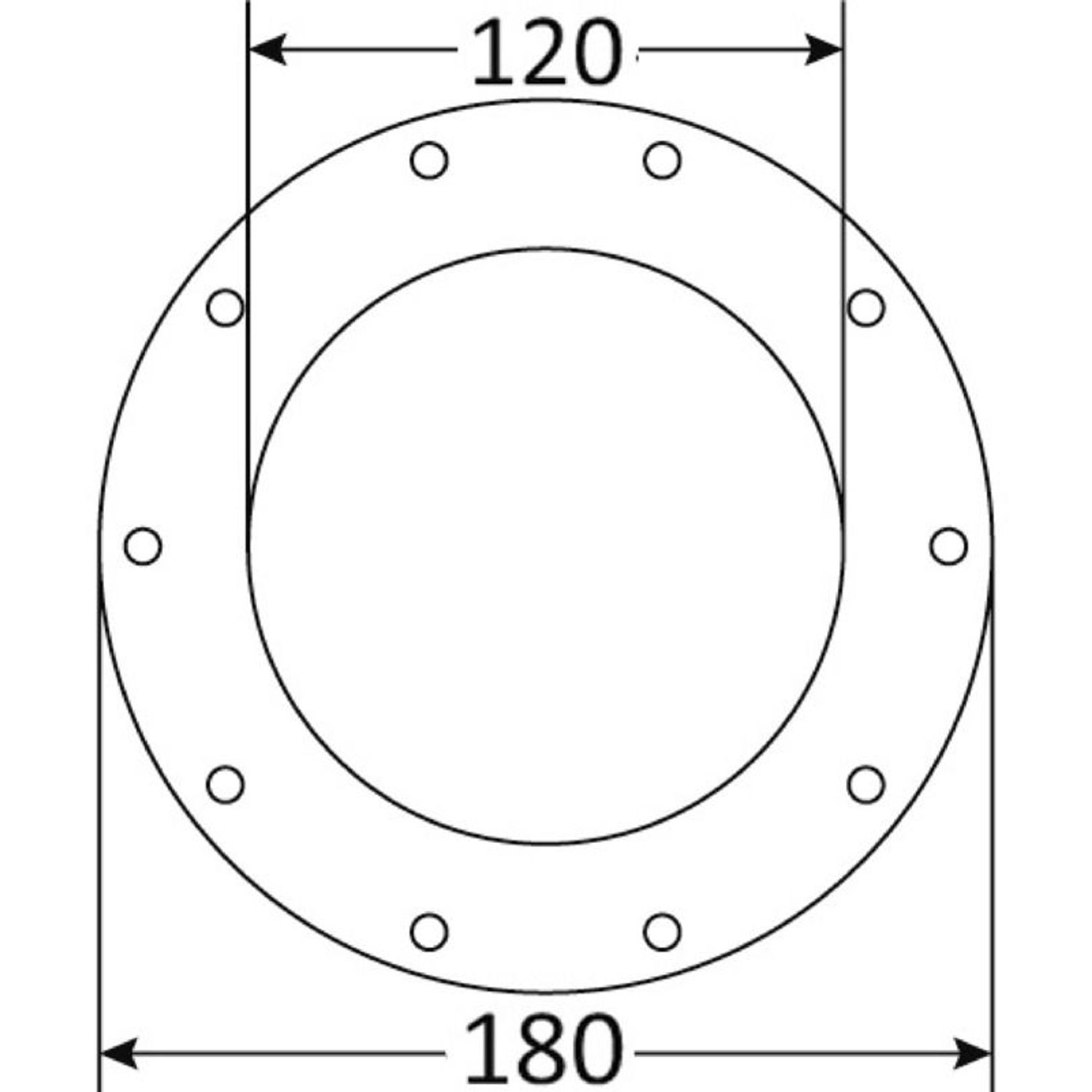 Sort inspektionsluge til dieseltank 120 mm