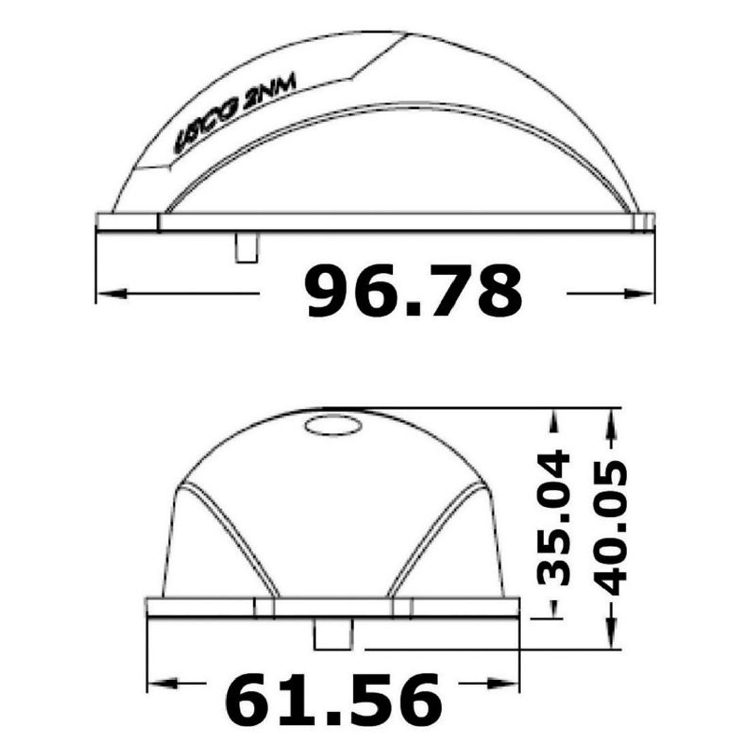 EVOLED lanterner, polert SS-hus, L + R