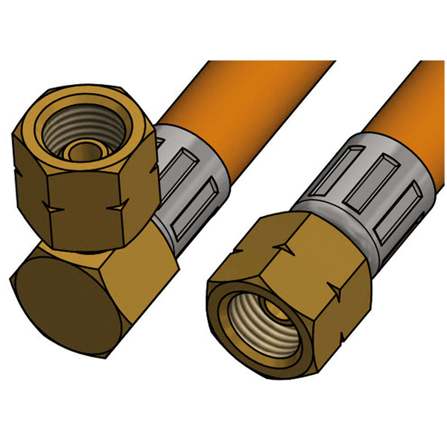 IGT Gasslange, 80cm ,1/4'' Vinklet til 8mm Studs