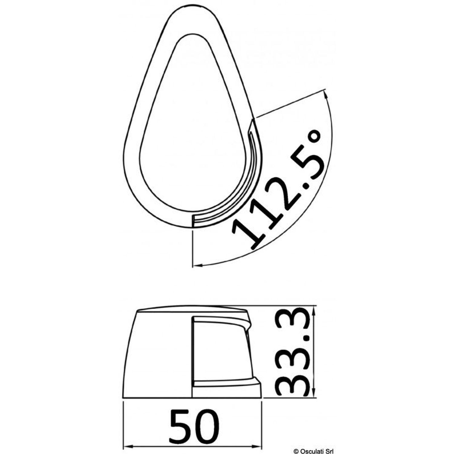 Lantern DX 112.5° grönt ljus, horisontell