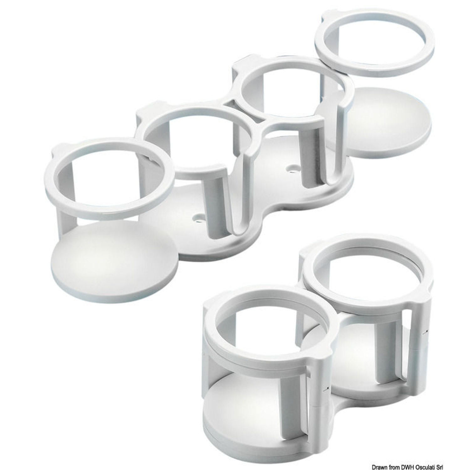 Utfällbar glas-/mugg-/burkhållare 2/4 koppar