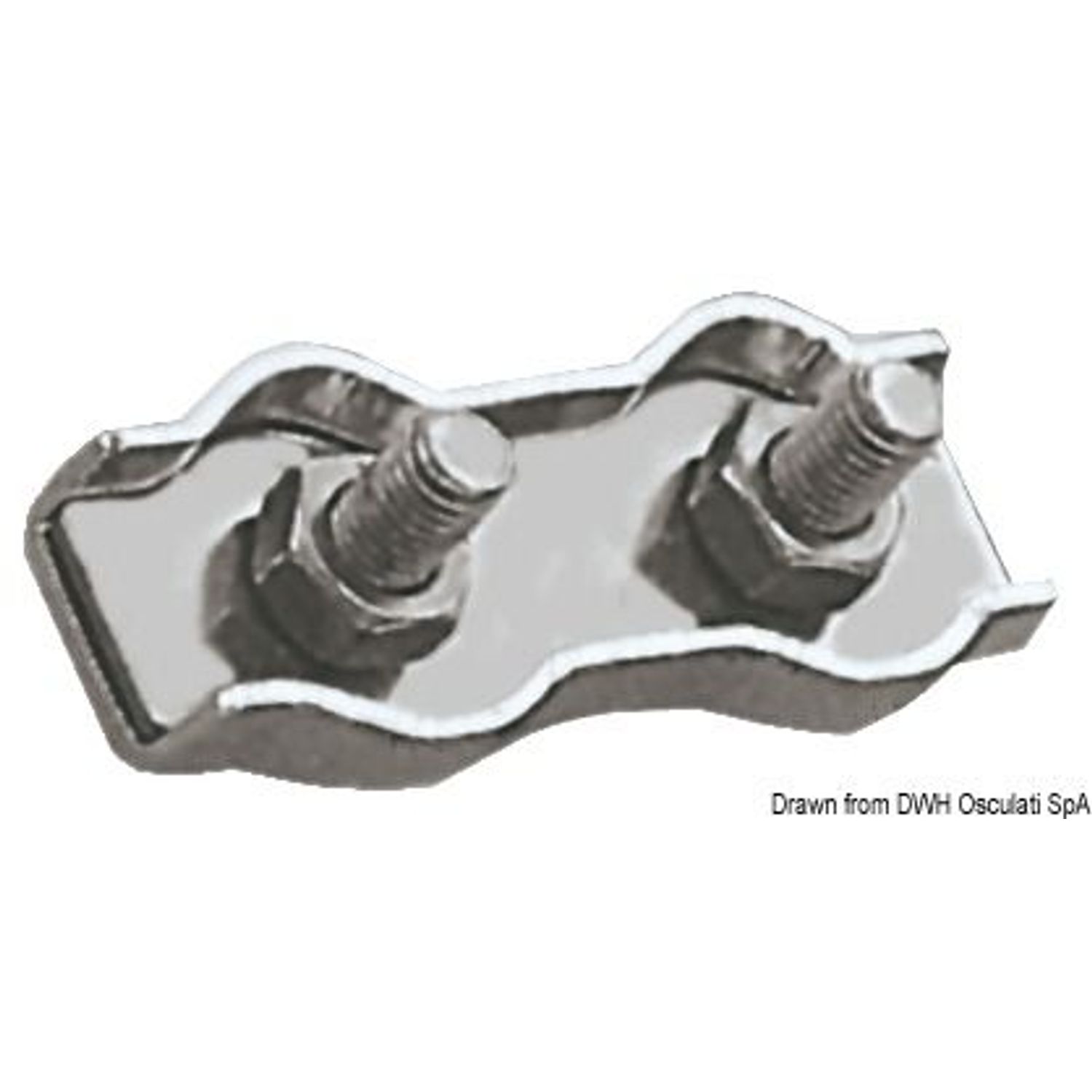 SS enkel vaierklemme 3 mm