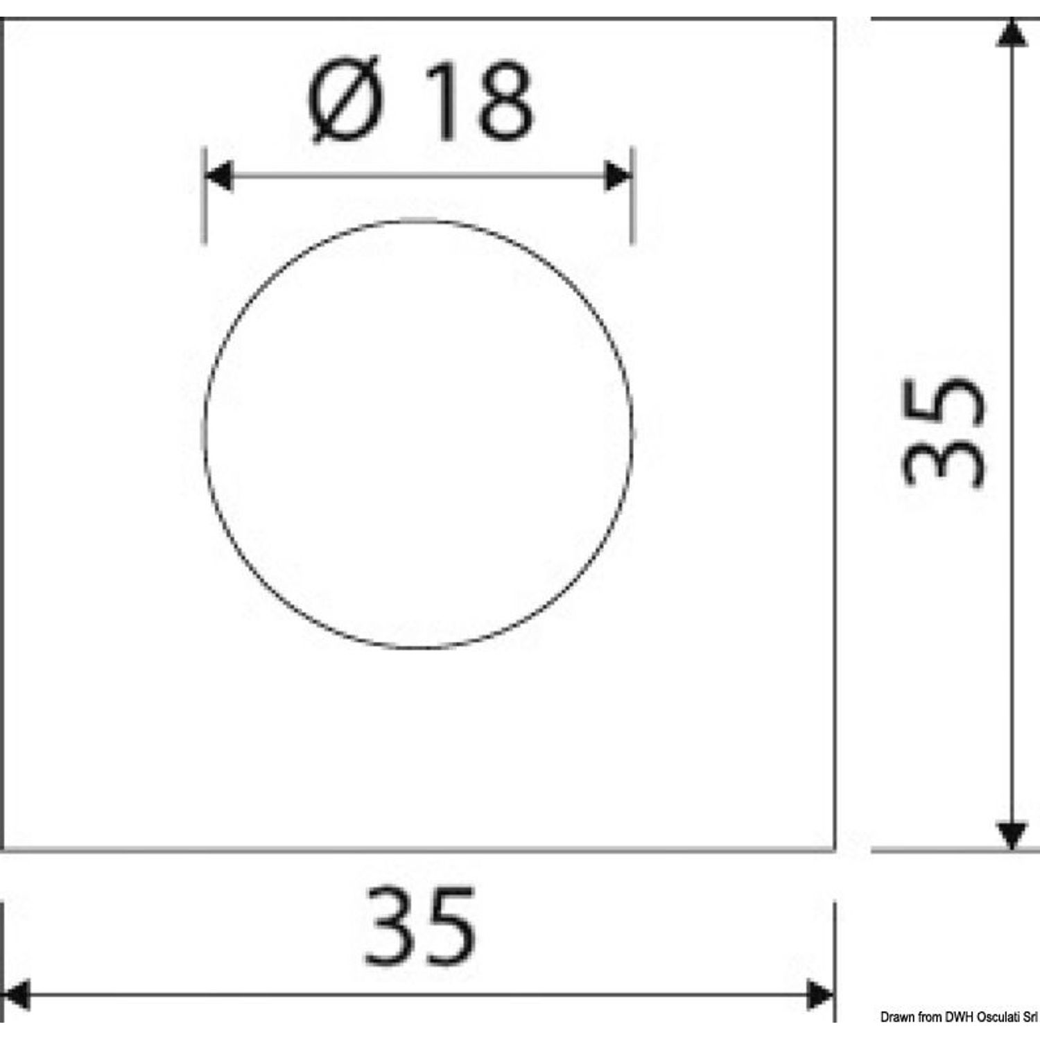 Indbygget LED-courtesy-lys 12/24W 3W hvid