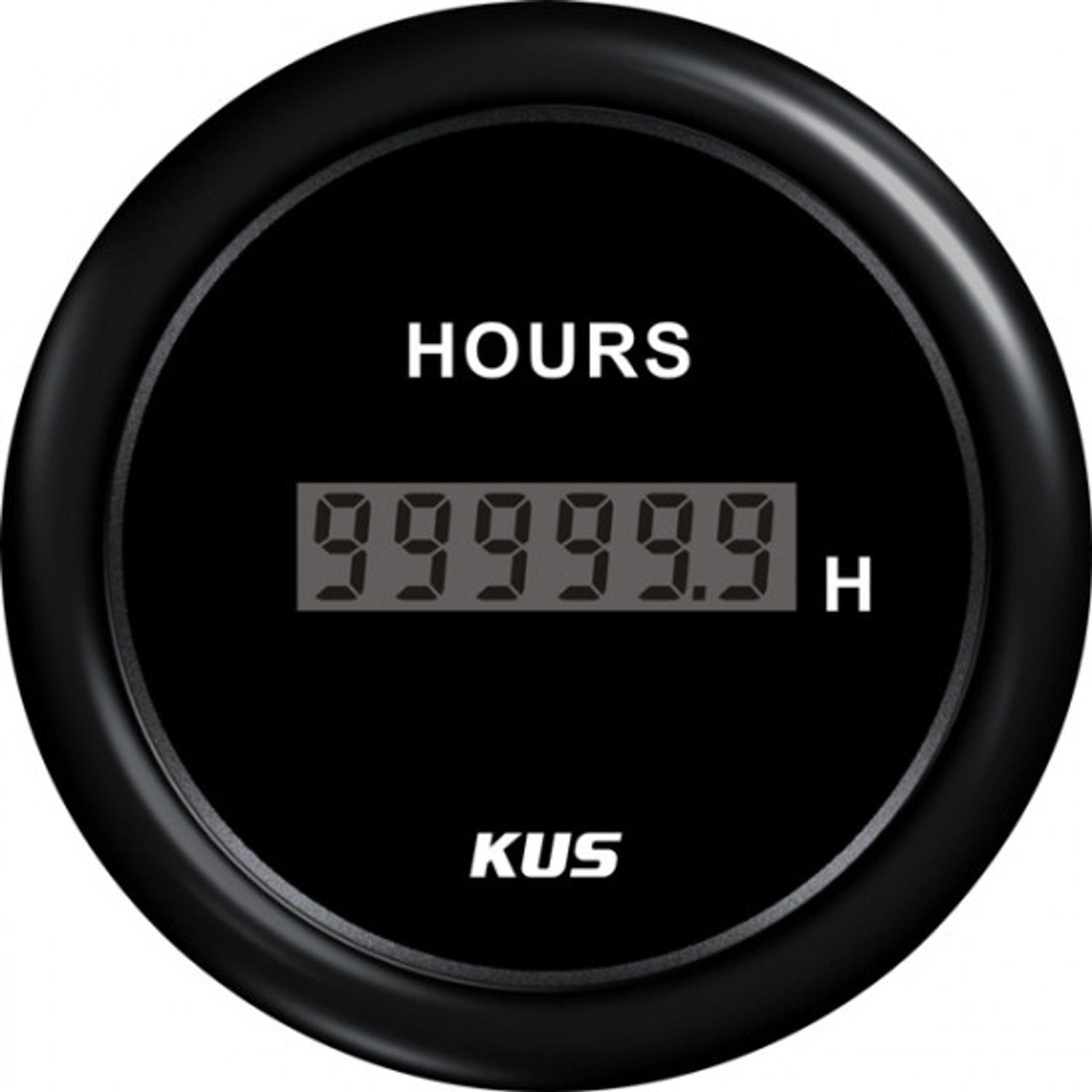 Kus Digital Timeteller, Svart, 12/24v