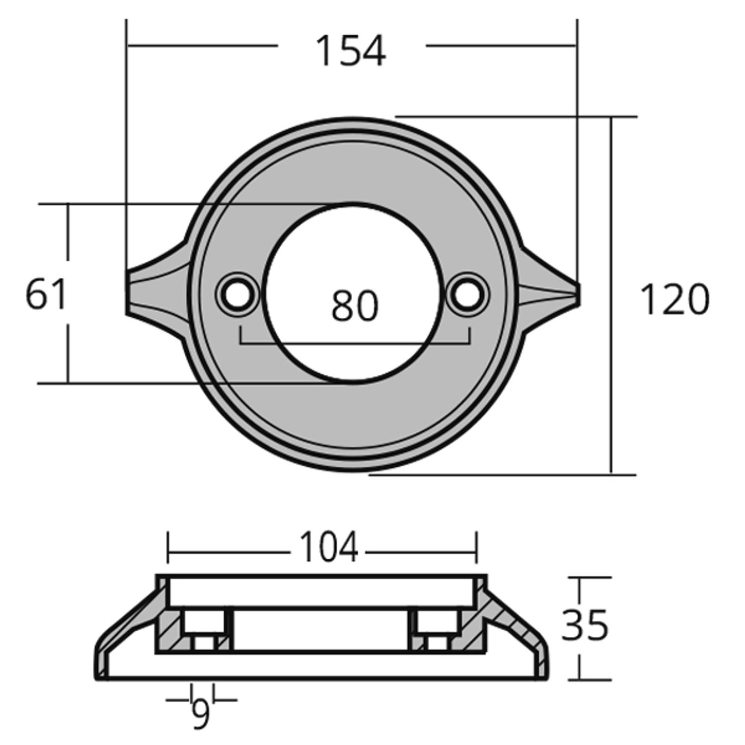 1852 AQ-drev sinkring 875815