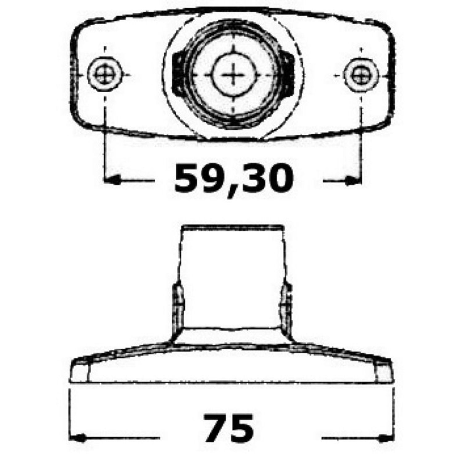 Evoled 360° ankerlanterne i hvitt plasthus