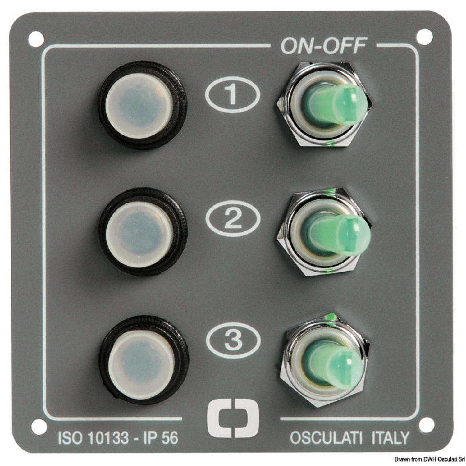 Elite elektrisk kontrolpanel med 6 afbrydere