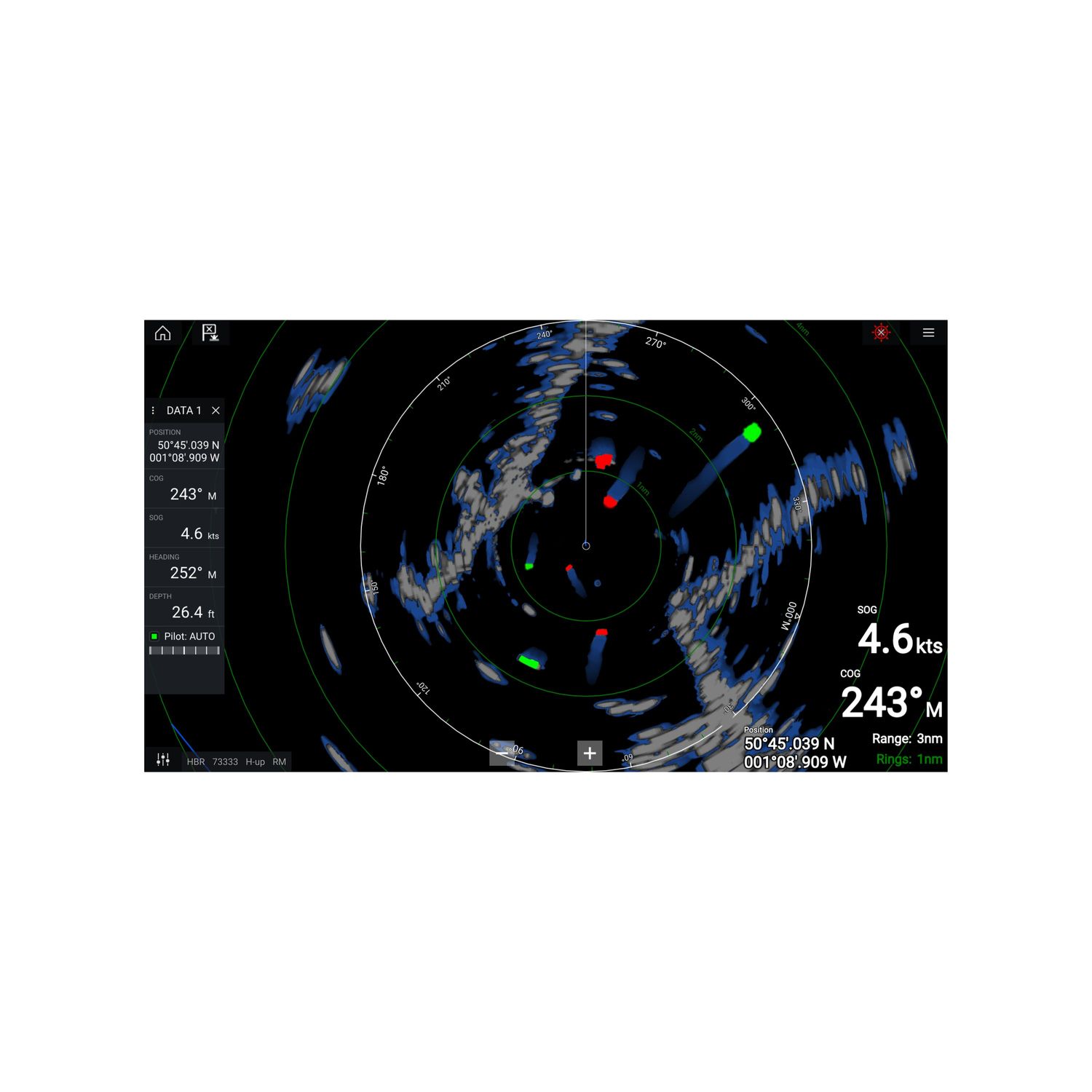 Raymarine Axiom+ 7 RV kartplotter med ekkolodd