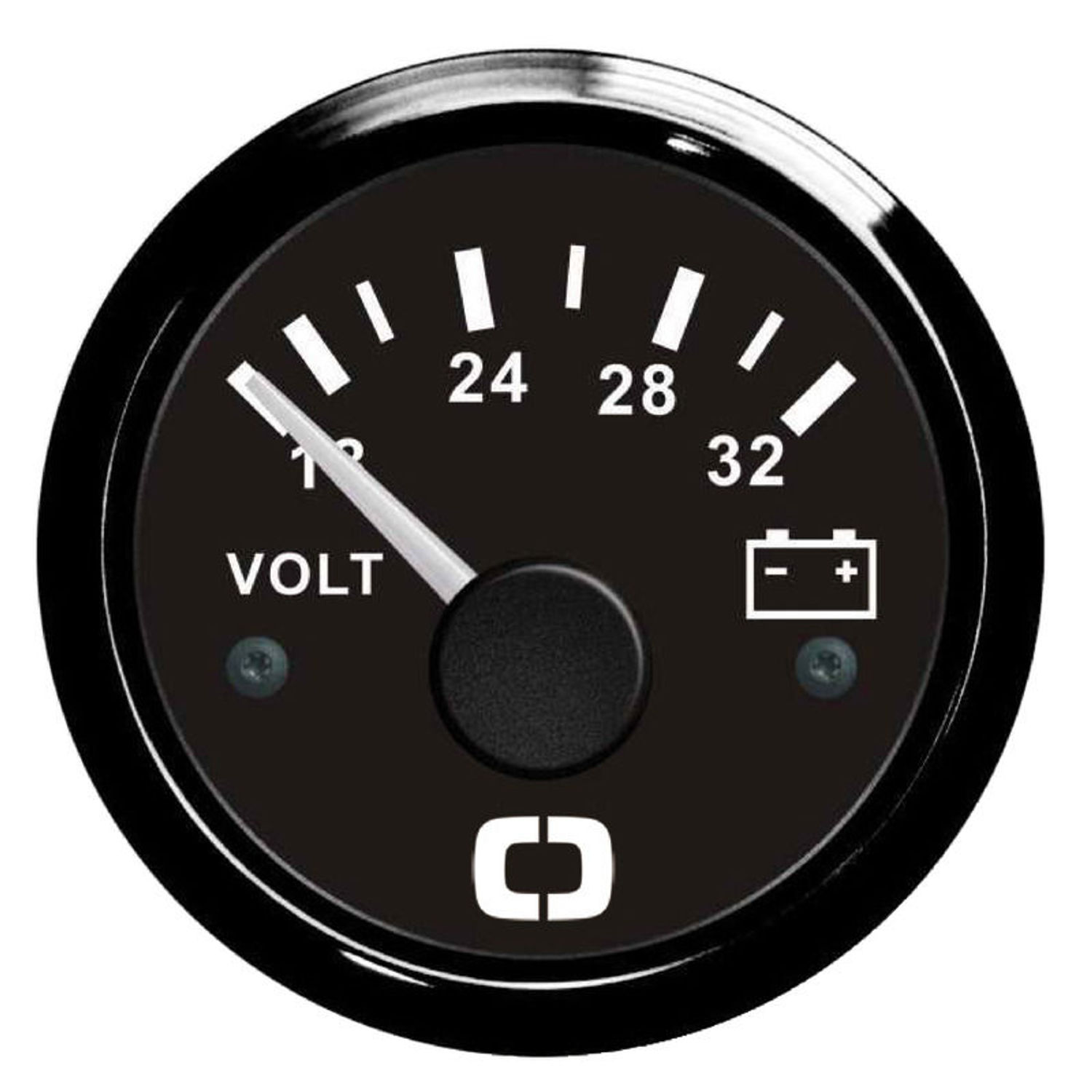 Voltmeter 18/32 V sort/sort