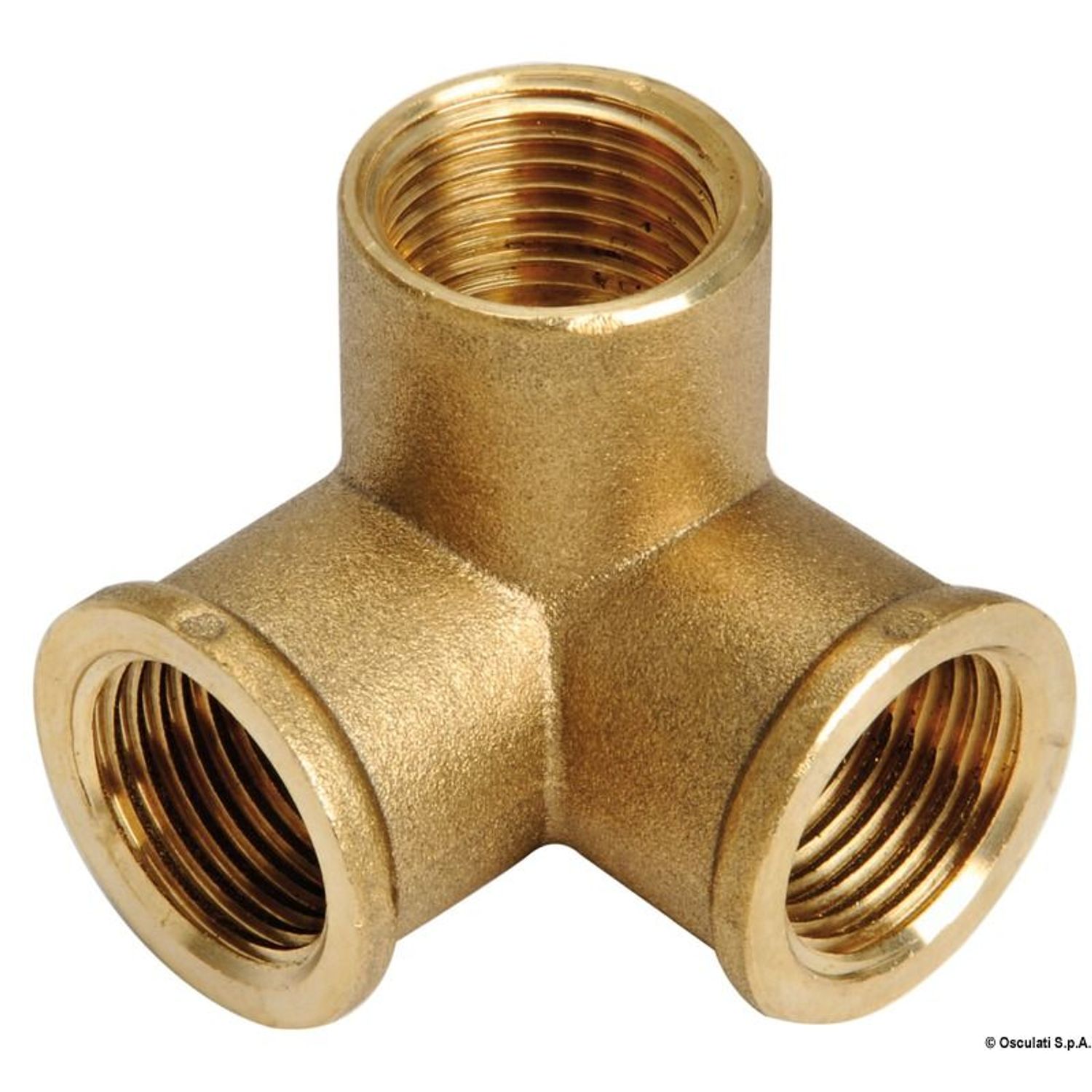 3-vejs kobling i messing 1/2"