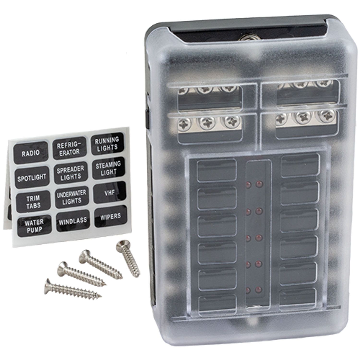 Skyllermarks Sikringsholder Flad stift med Minus terminalblok