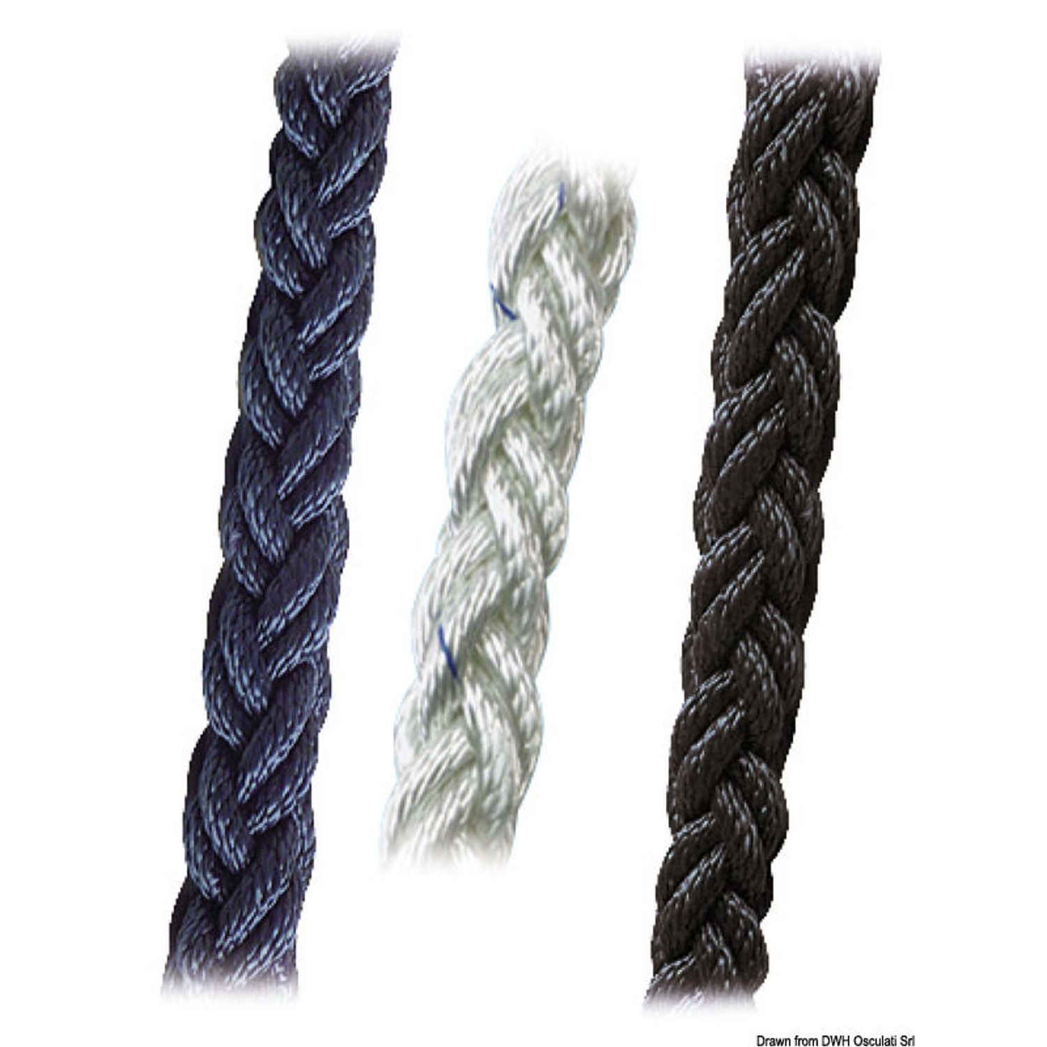 Square Line polyesterflett svart 12 mm