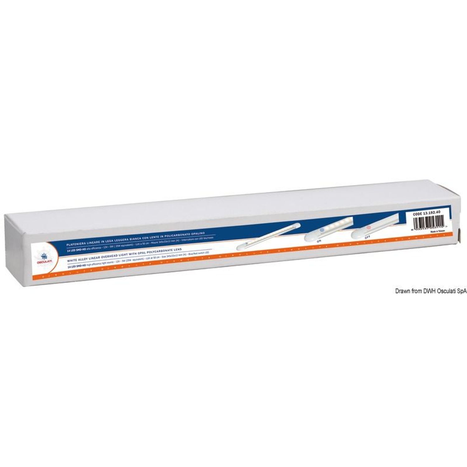 Linear taklampa 14-LED vit 12 V