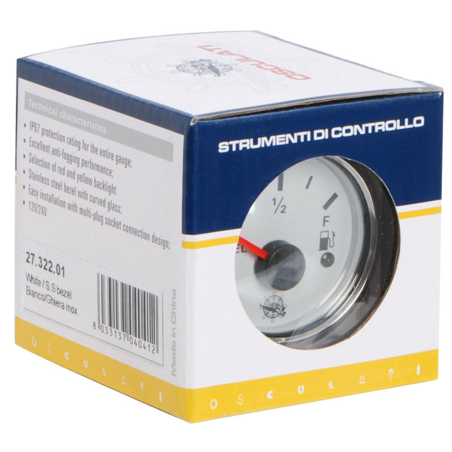 Brændstofniveaumåler 240/33 ohm sort/sort