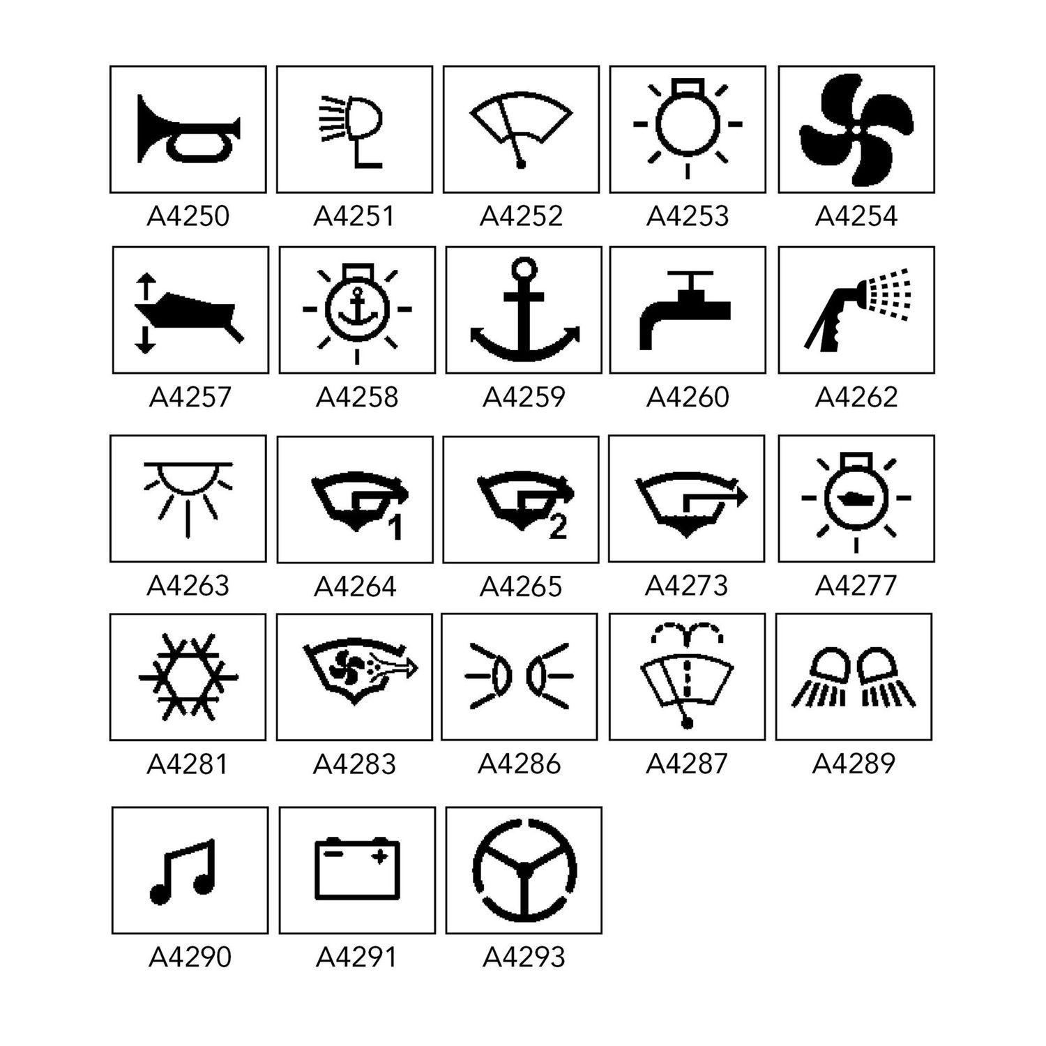 Carling Trykknapper med Ulike Symboler