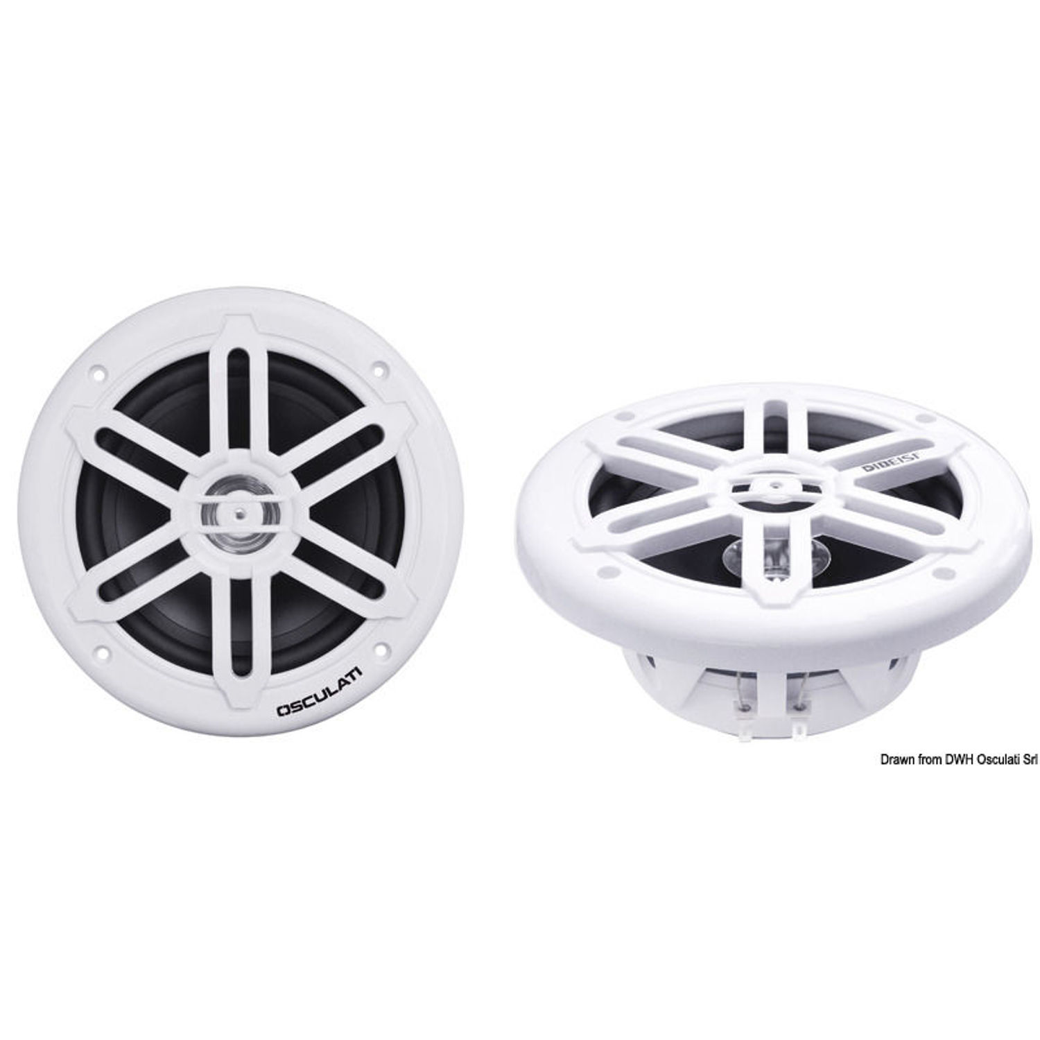 Par dobbeltkonhøjttalere 6.5" - 2x120W - hvide