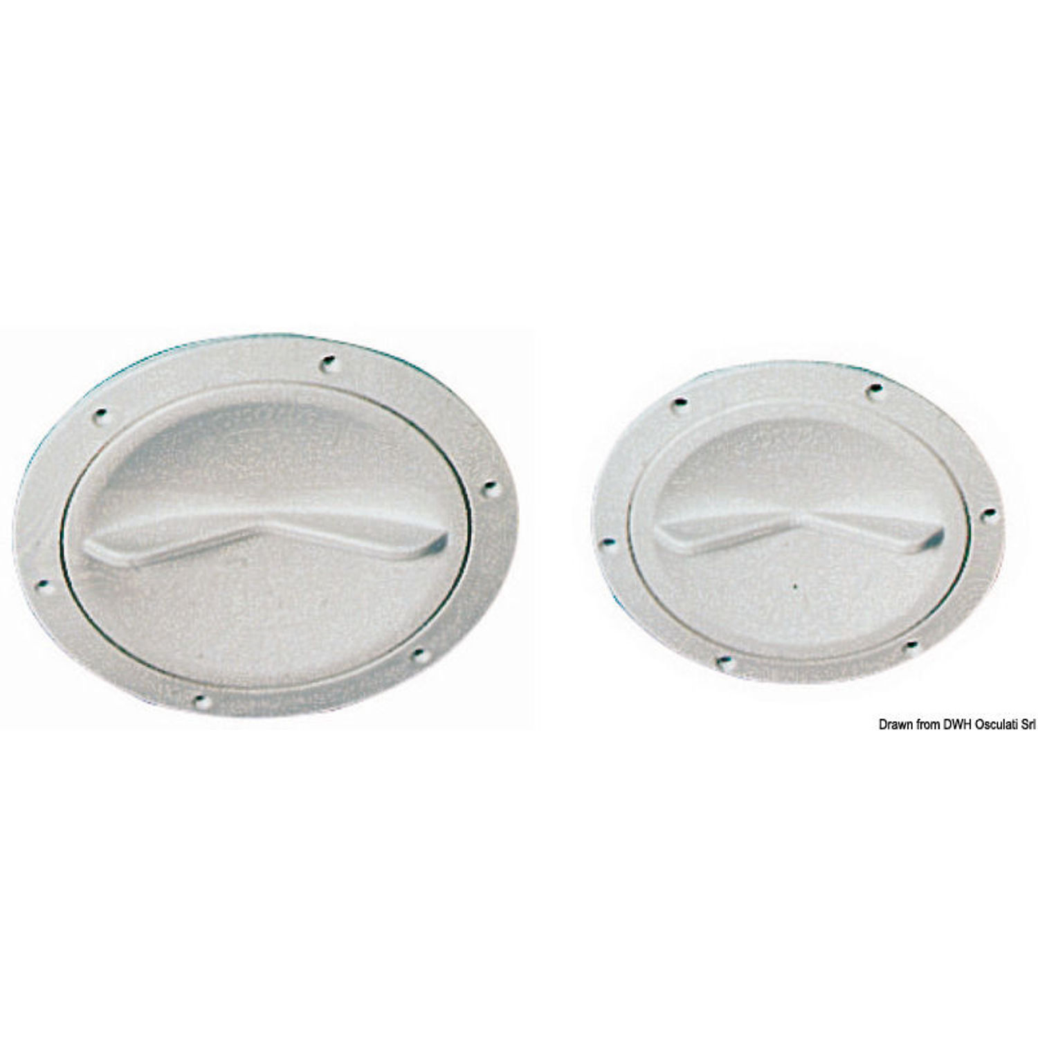 Tarkastusluukku valkoinen, helposti avattava 152 mm
