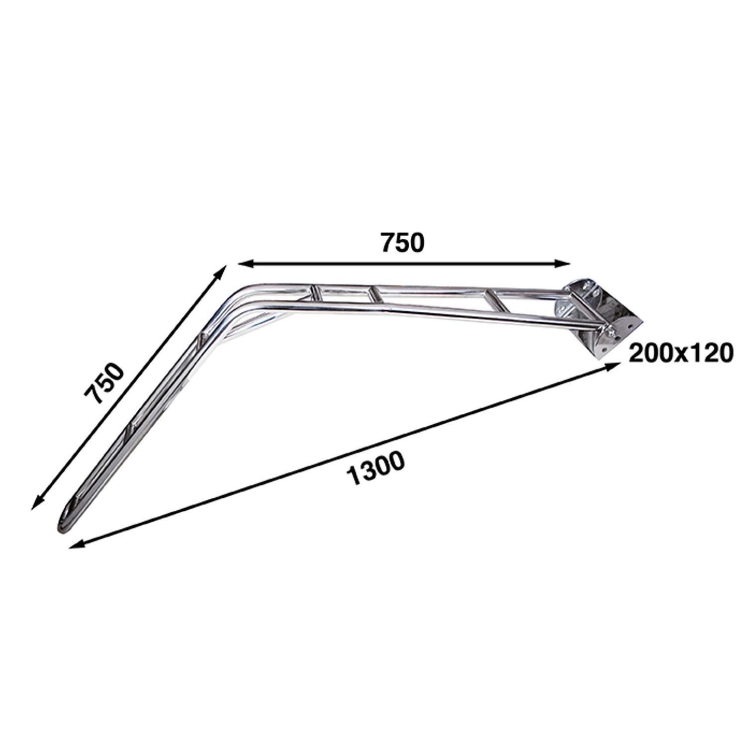 Båtsystem Davit DV25. Rett akter