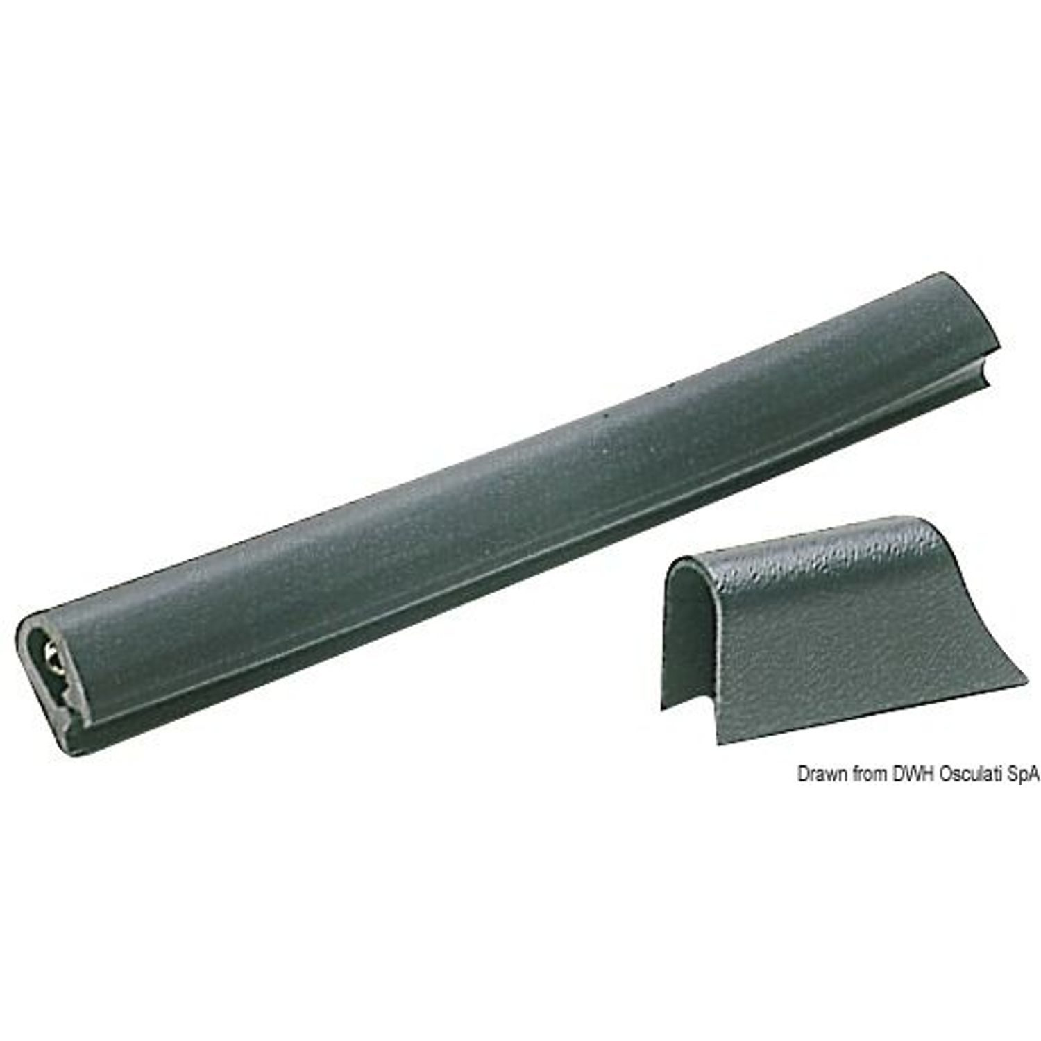 Sort PVC-terminal 37x45 mm