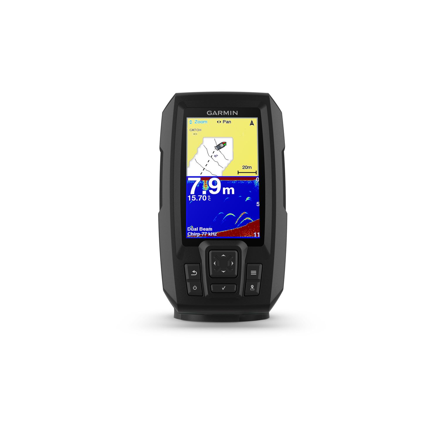 Garmin STRIKER™ GPS Fishfinder Plus 4 med Dobbeltstråletransducer