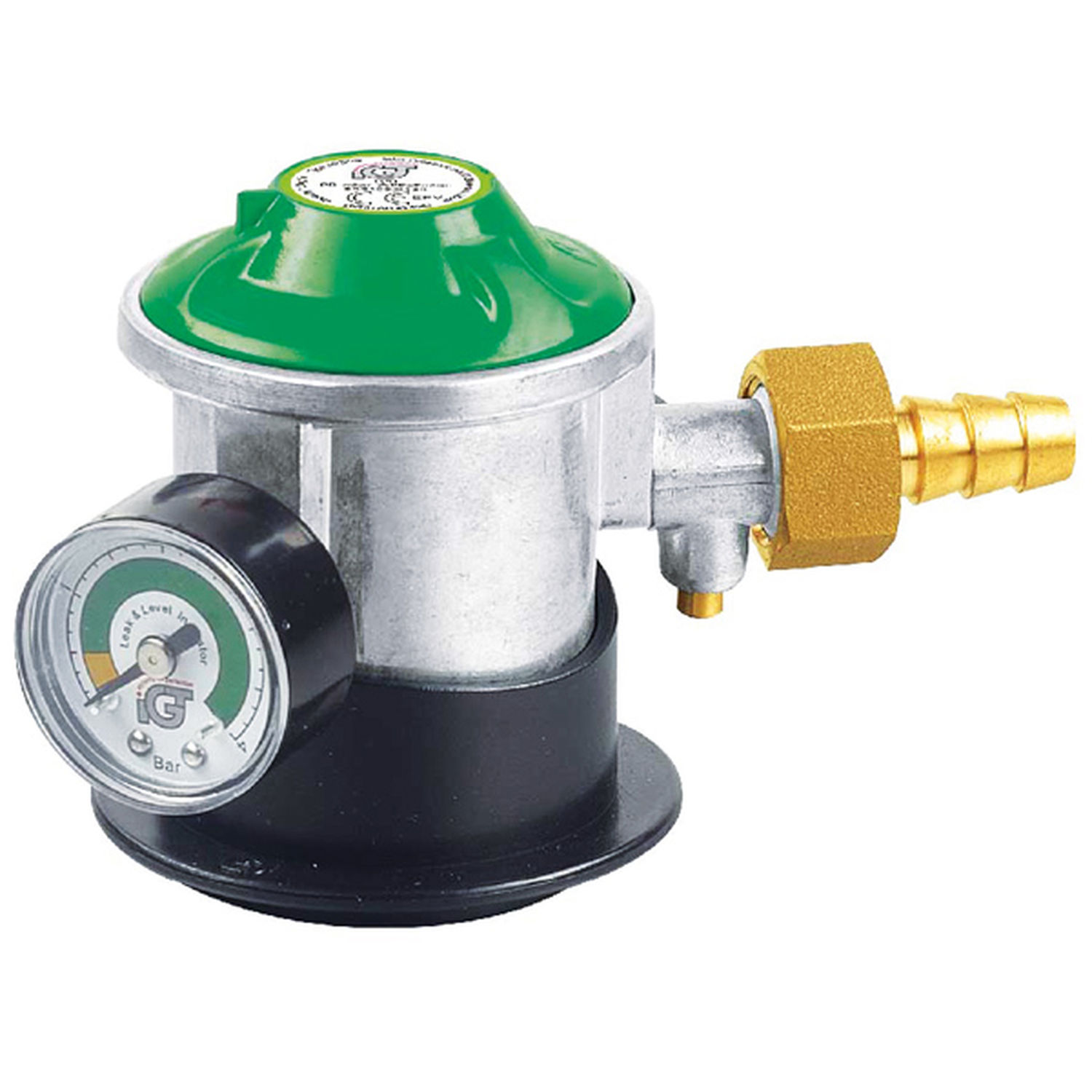 IGT Gassregulator Jumpo Click med Manometer, 10mm Kobling