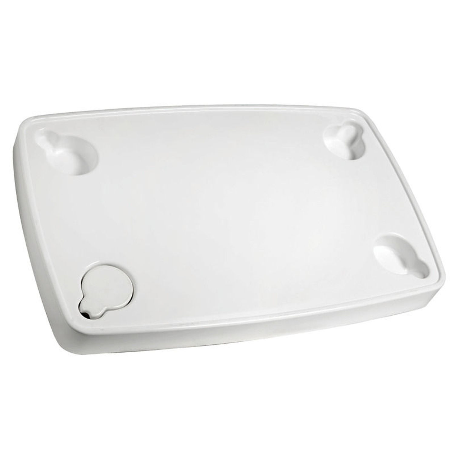 Hvitt rektangulært ABS-bord 81x51 cm