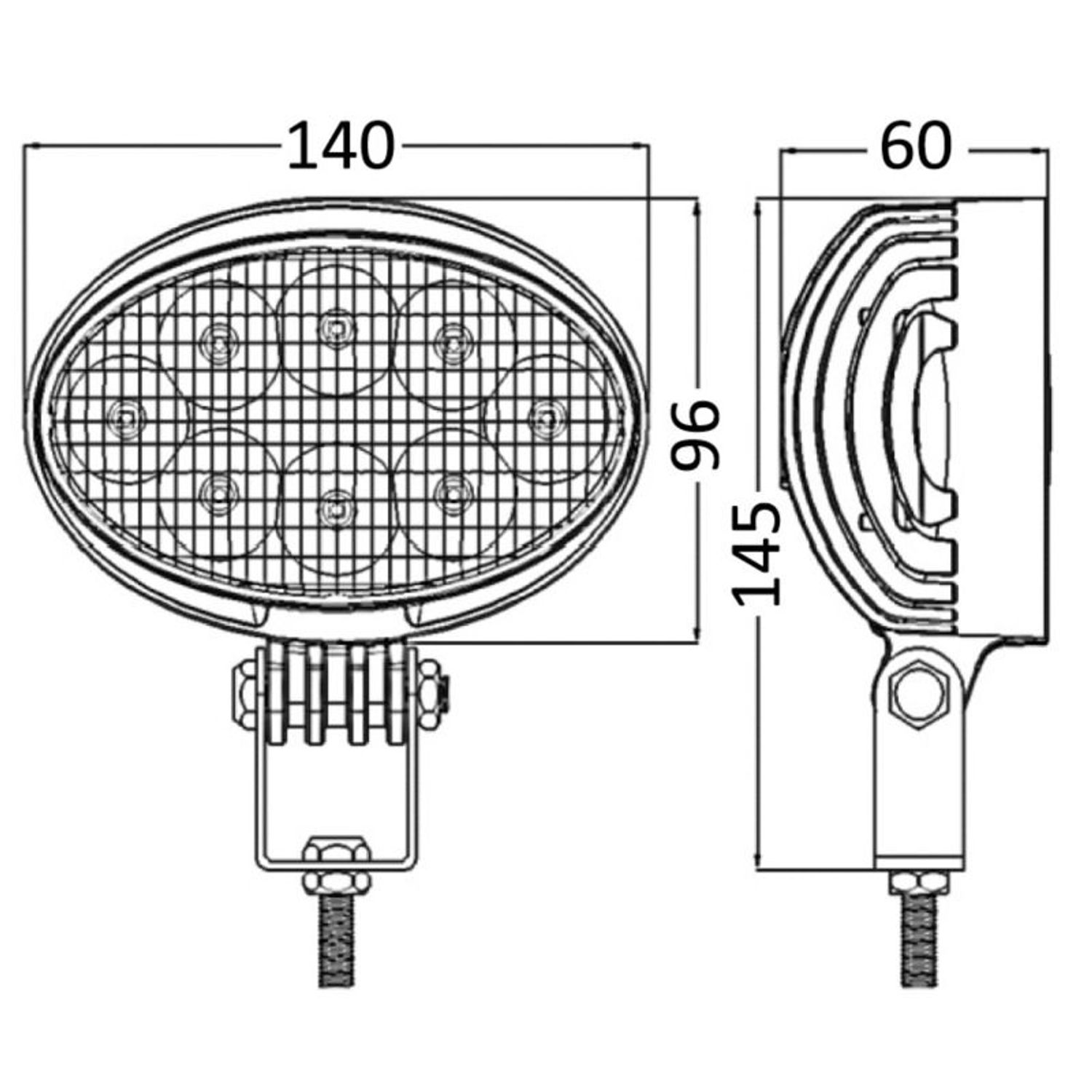 Justerbar HD LED-lampa för A-frame 24 W 10/30 V
