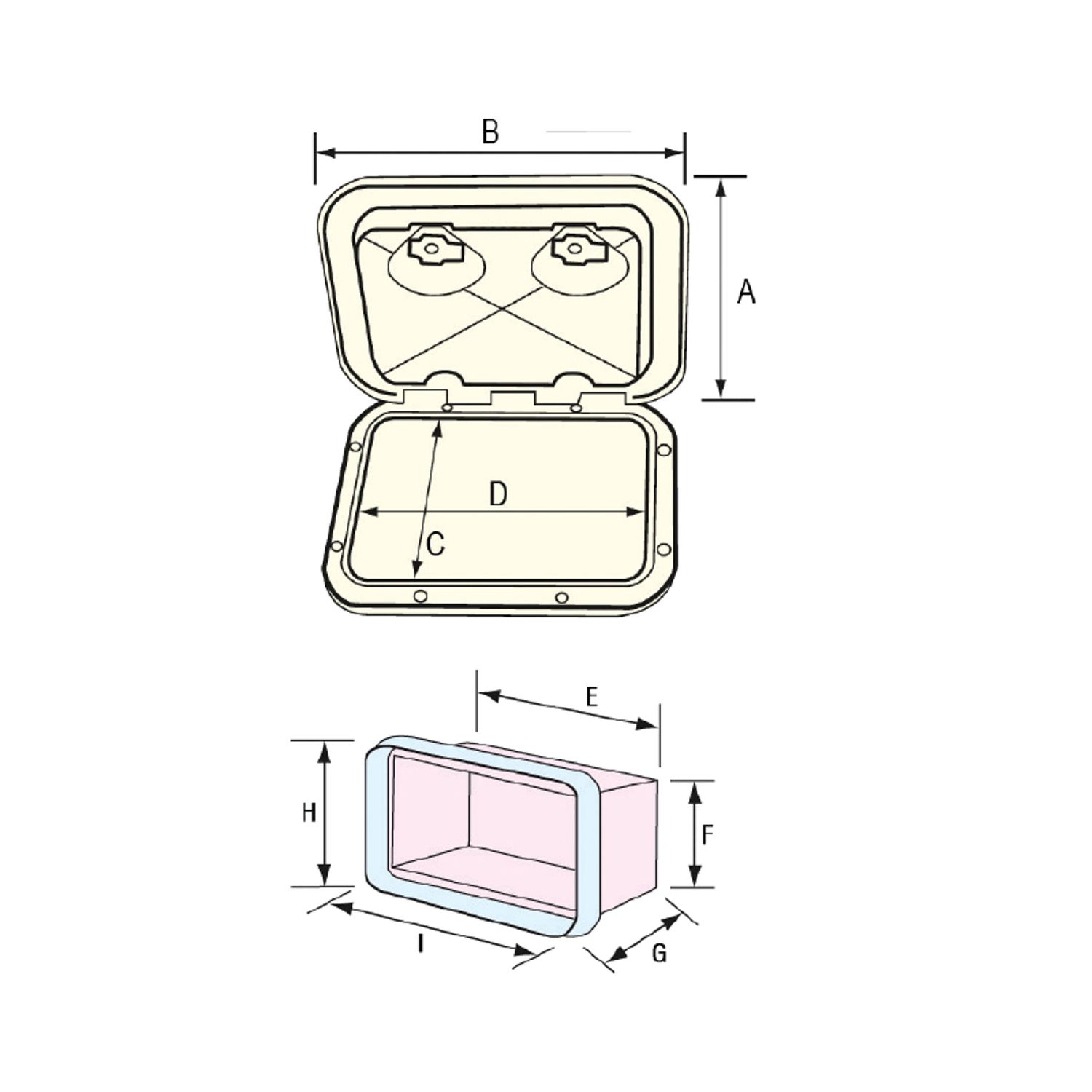 Gassbeholder til 3 kg Gassflasker 397 x 356 mm