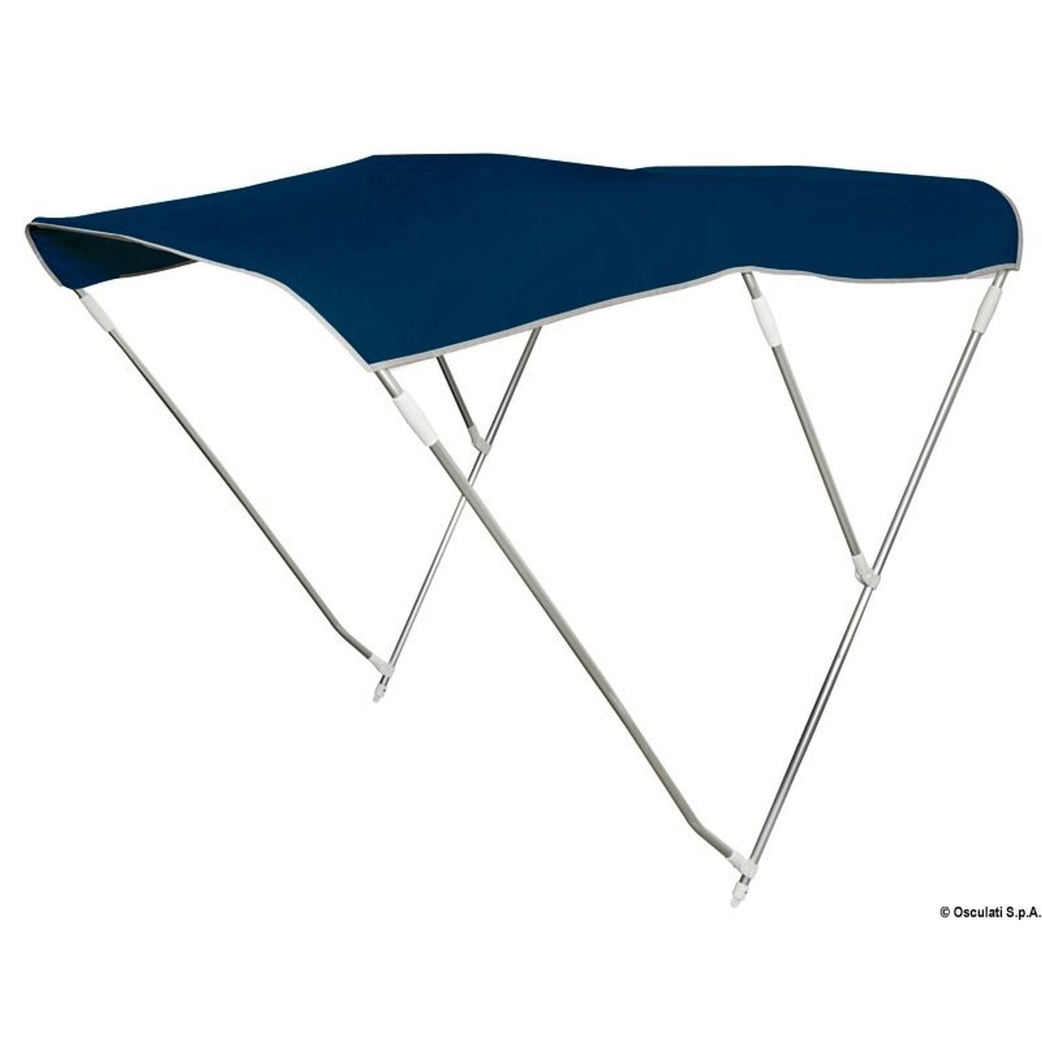 3-bågs hopfällbar bimini Ø 22 mm 150/160 cm marinblå
